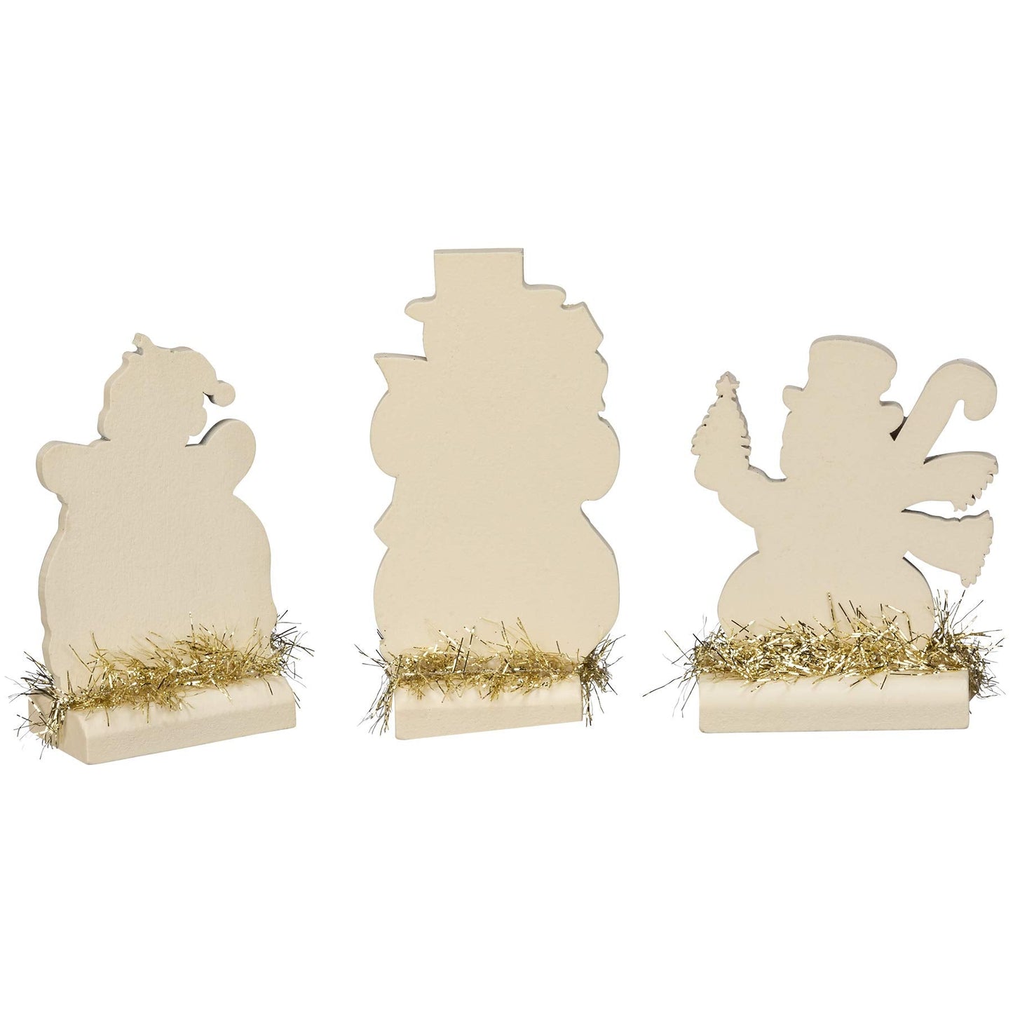 Primitives by Kathy Vintage Christmas Stand Up Set, Set of 3, Retro Snowmen, 3 Piece, 32297