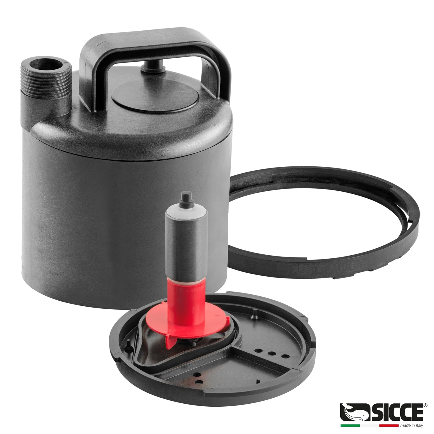 SICCE Ultra Zero 793 GPH Multi-Purpose Water Pump | Garden Hose Connection Portable Handle | Ultra Quiet Durable Aquarium Fish Tank Fountain Pond Hydroponics Terrarium Black | Freshwater & Saltwater