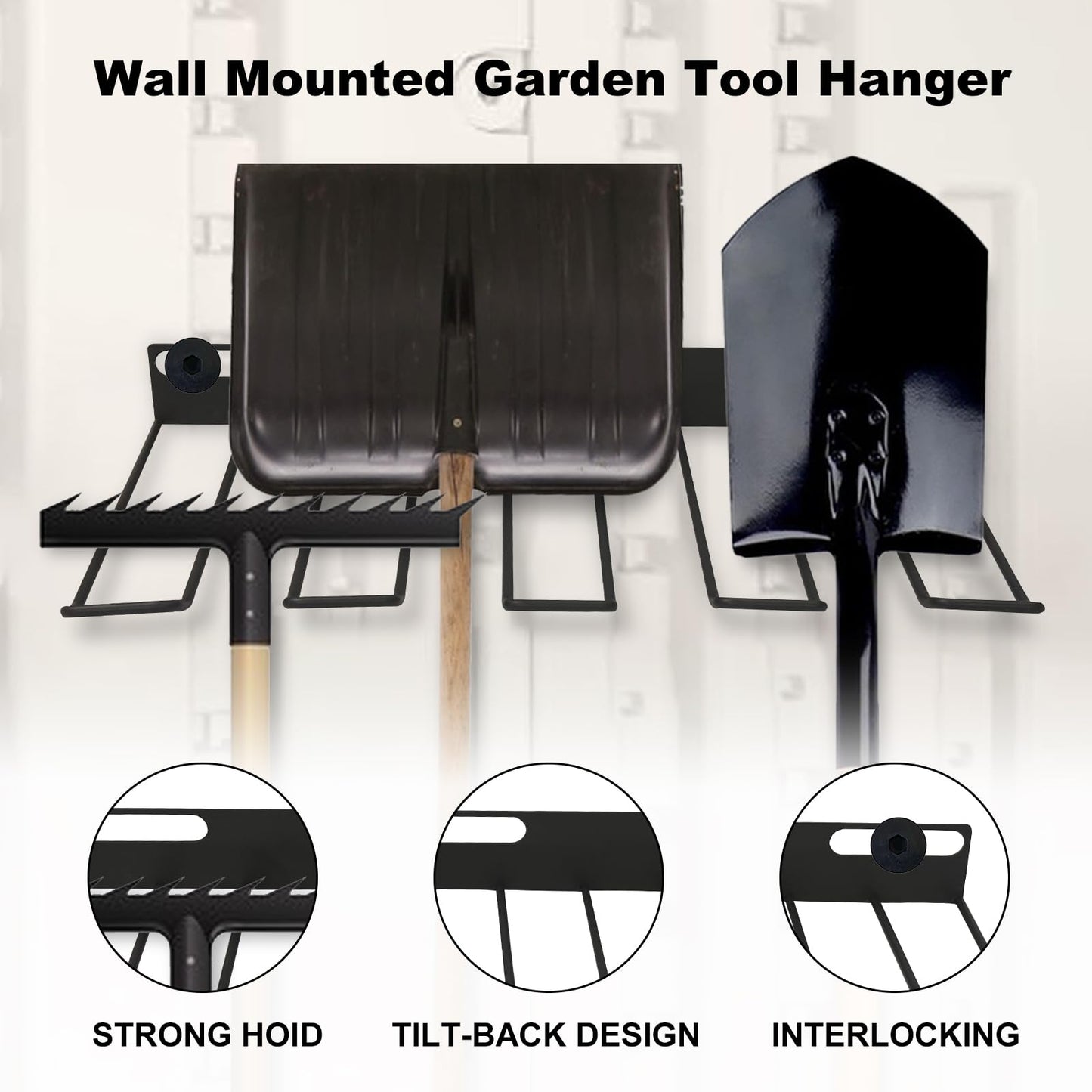 TMQZLN Resin Storage Shed Shelves Accessory,Wall Mount Tool Storage Rack with EZ Bolt Assembly for Suncast Select Outdoor Shed Models Wall Mount Tool Organizer for Hanging Lawn and Garden Tools