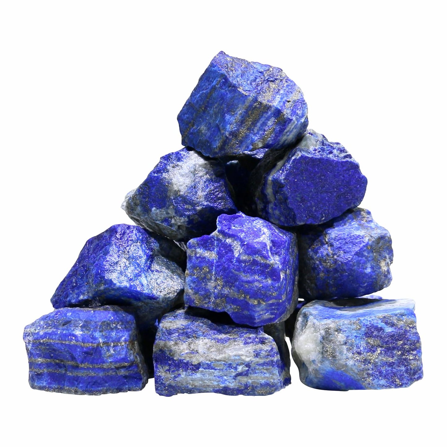 Nvzi Raw Lapis Lazuli Stone Crystals Bulk, Real Gemstones and Crystals, Rocks and Minerals, Healing Crystals, Quartz Crystals and Healing Stones, Cuarzos Originales De Energia Y Piedras(1LB)