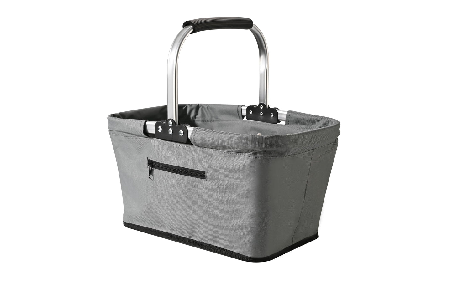 Fox Run Collapsible Shopping Basket with Handle, 17" x 10" x 9" Harvest and Picnic Basket