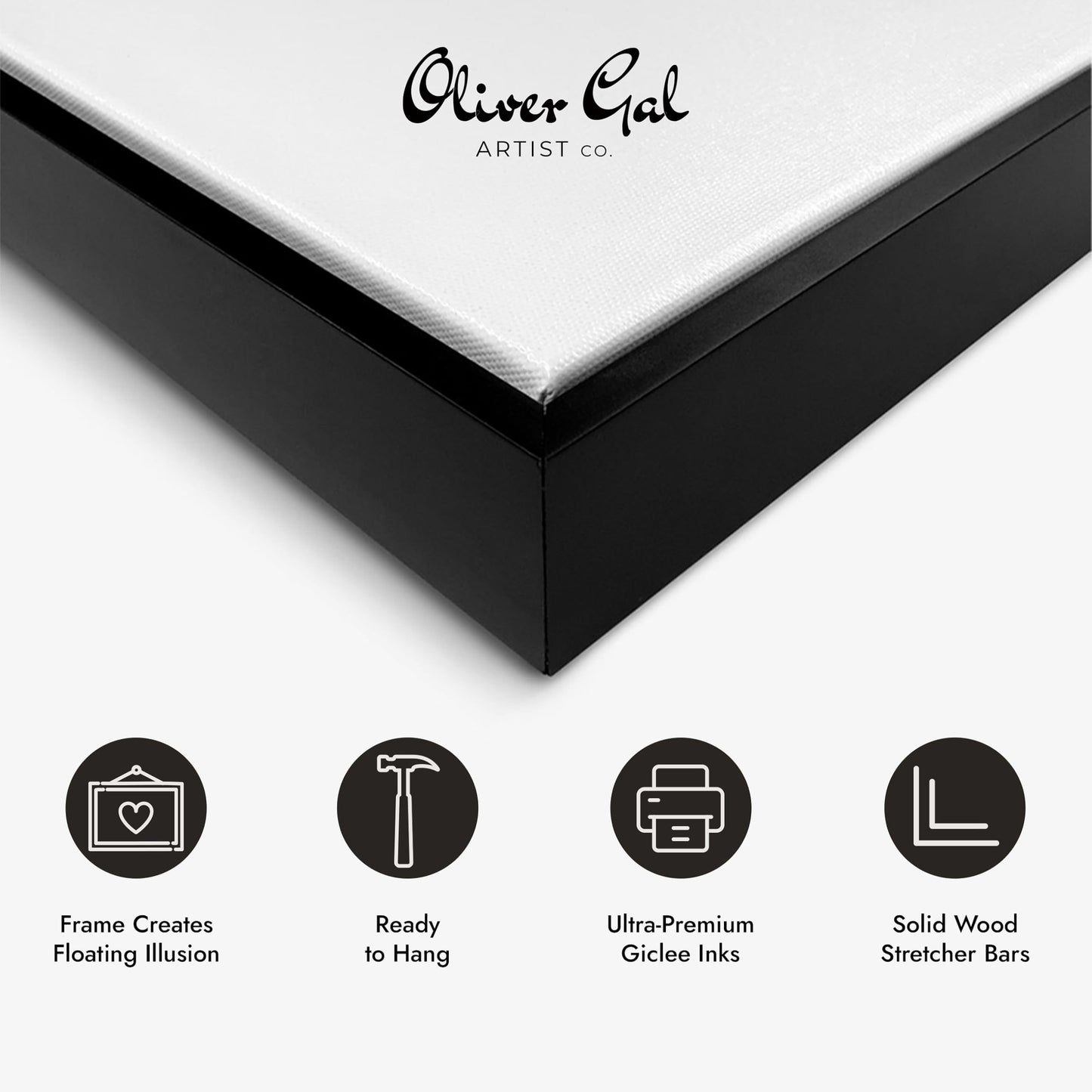 The Oliver Gal Artist Co. Typography Wall Art Canvas Prints Empowered Women Quotes and Sayings Woman Rise Home Décor, 12" x 12", Black Floating Frame