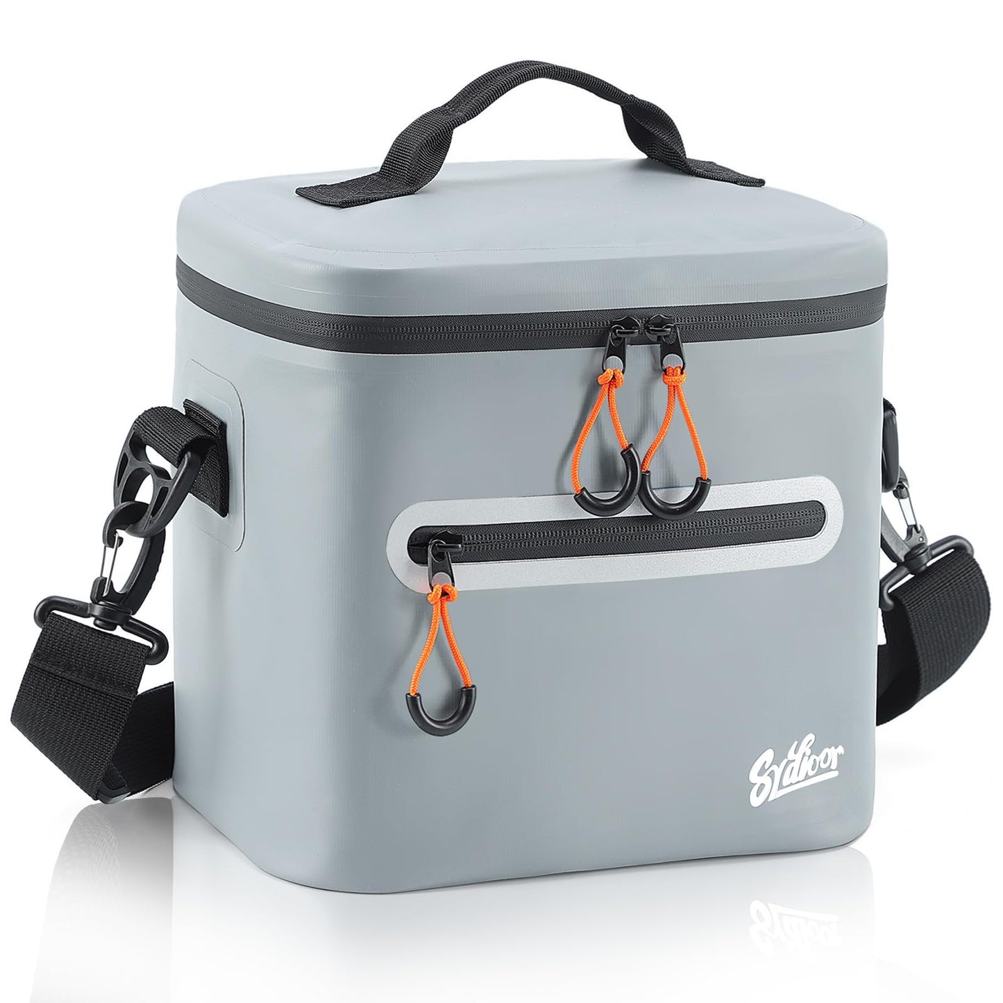 Mini Cooler Lunch Bag, 7 Can Insulated Ice Chest Box for Men Women, Waterproof, Leak-Proof, Portable Lunch Box for Work, Beach, Drink, Travel, Camping, Picnic (Small, Gray)
