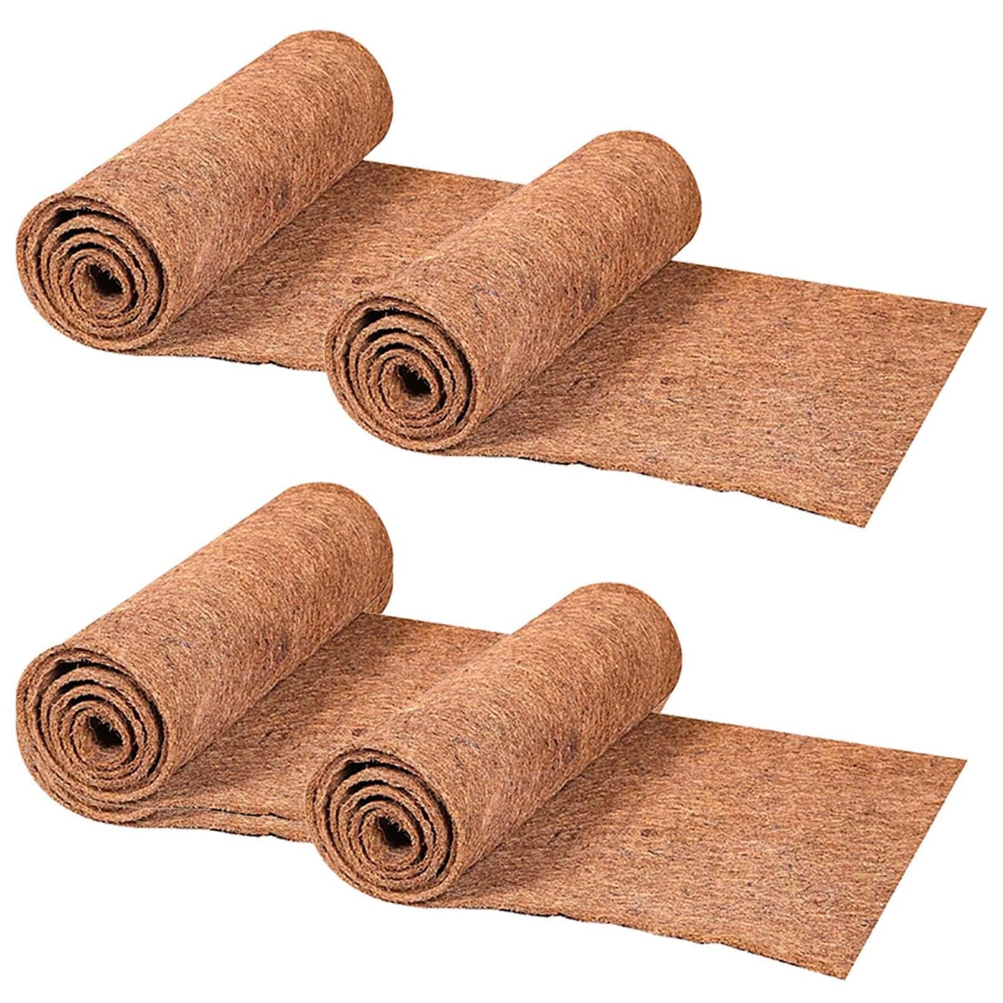 EIMQUVW 4 Rolls 16x40 Inch(40cm*100cm) Coconut Coir Liner Roll Coco Liner Roll Coconut No-Slip Ice and Snow Carpet Mats Natural Coir Fiber Liner Sheets Carpet Animal Pet Pad
