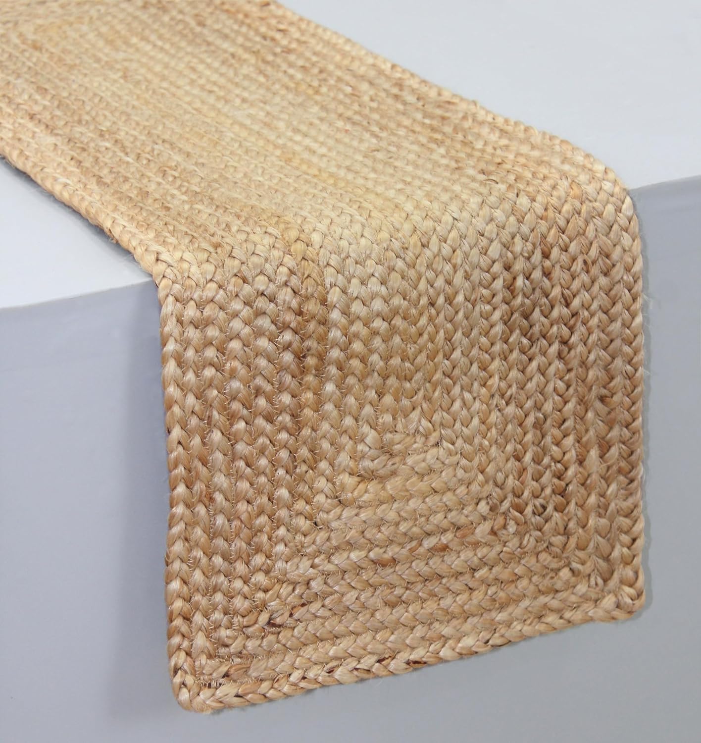 Craft Trade Jute Braided Table Runner for Wedding Parties Rustic Farmhouse Vintage Dining Sisal Weeker Woven Handmade Natural Dining Runner - 13x48 Inch, Rectangle