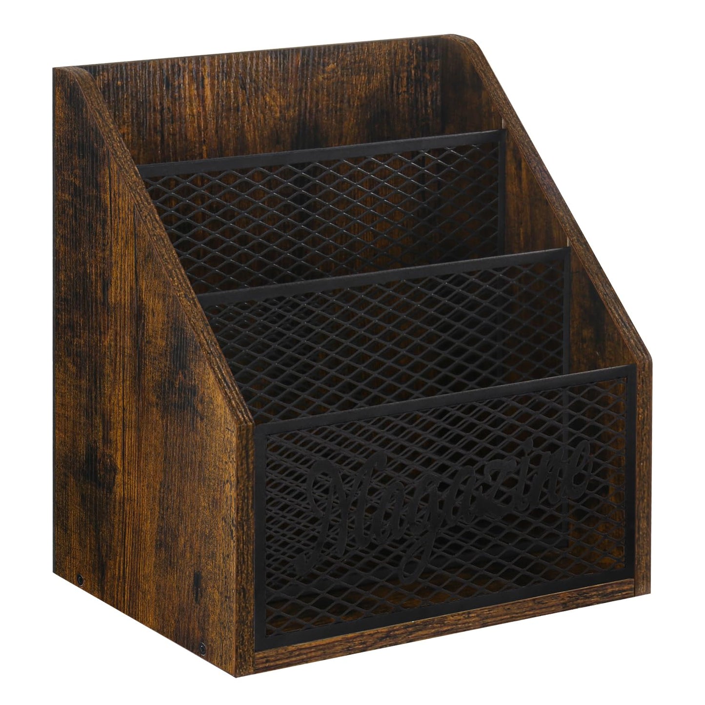 YINMIT Magazine Holder, Stepped 3 Tier Magazine Rack Floor, Magazine Storage Basket, Folder Organizer Bin for Magazines,Books,Newspapers,Tablets