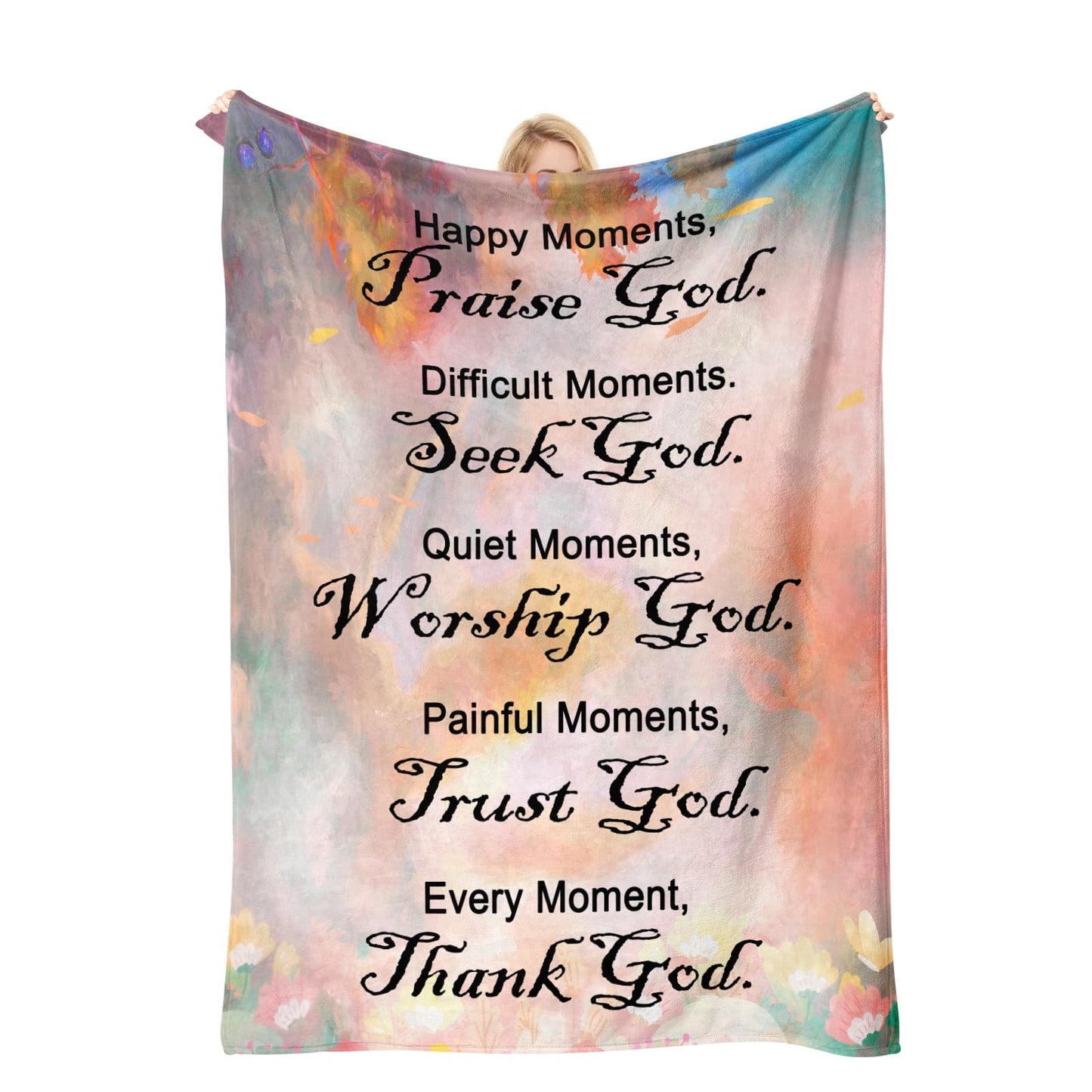 COMFAR Christian Gifts for Women Faith, Inspirational/Religious/Spiritual Gifts for Adults, Soft Throw Blankets for Women/Men, Personalized Blankets for Adults 40"x 50"