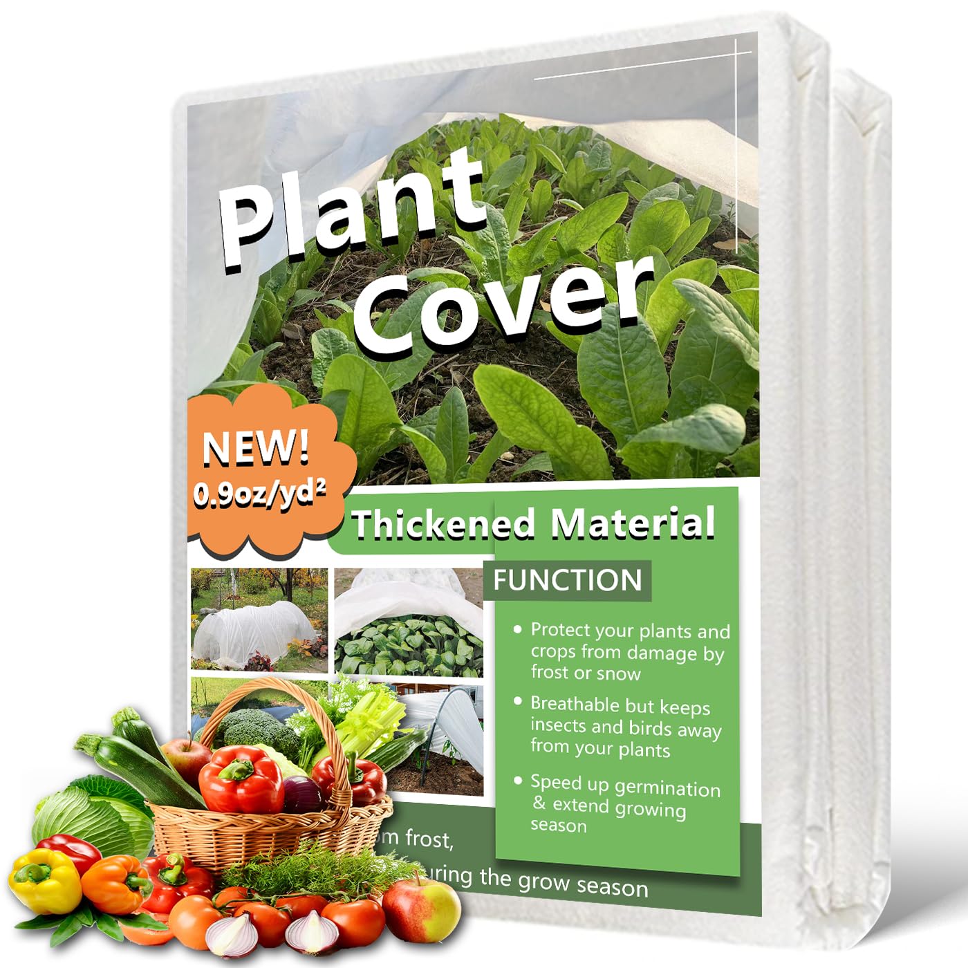 Tilvex Plant Covers Freeze Protection 7 x 100 Ft, Thick Frost Cloth for Outdoor Plants, Winter Plant Blankets and Frost Covers for Garden Frost Protection, Floating Row Cover
