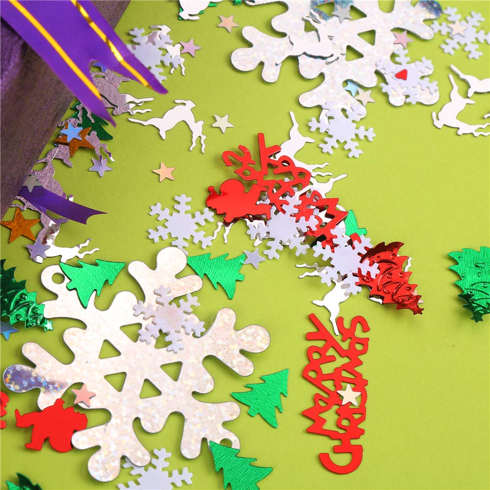 CCINEE Metallic Foil Sequins Bright Table Decoration Set - 100g, 4800 Pieces, Christmas & New Year