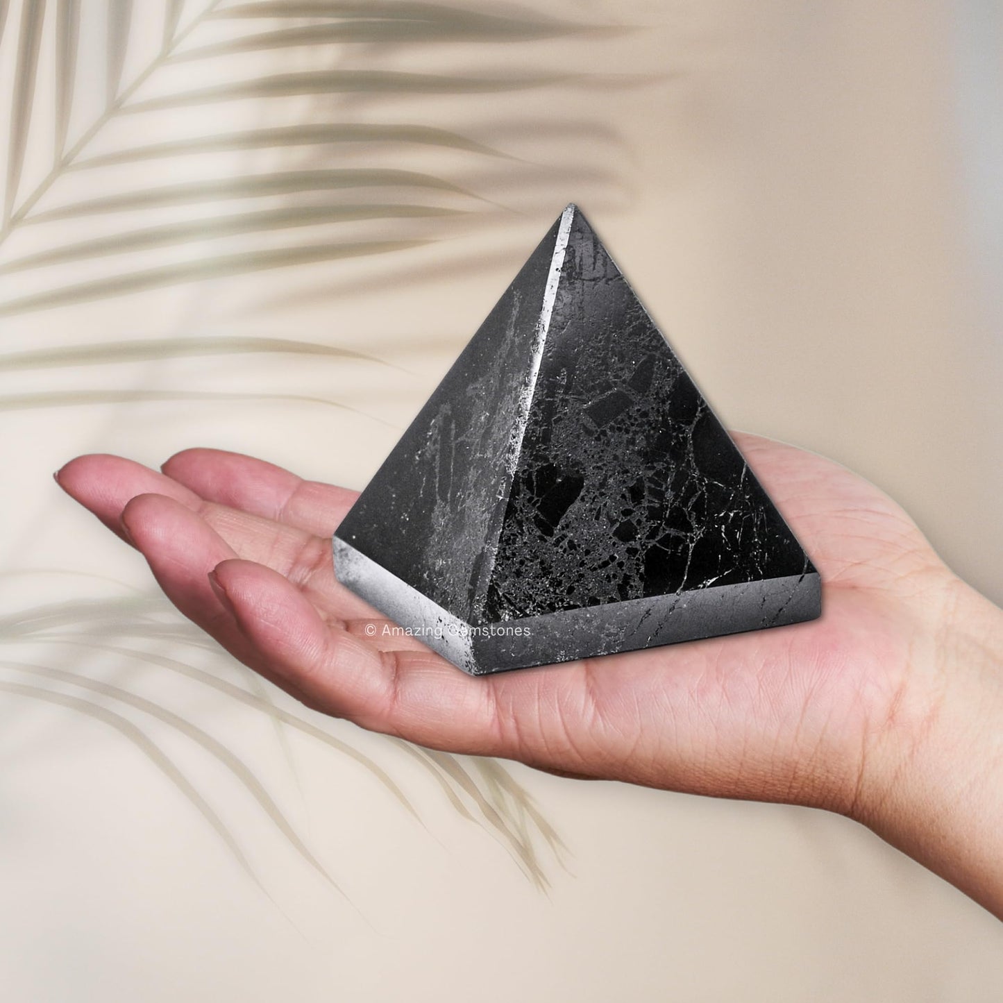 Amazing Gemstone Natural Black Tourmaline Pyramid Crystal Healing Stones - 2" Great Pyramid Figurine of Natural Stone Pyramid for Meditation, Reiki, Chakra Balancing and Crystal Pyramids Grid