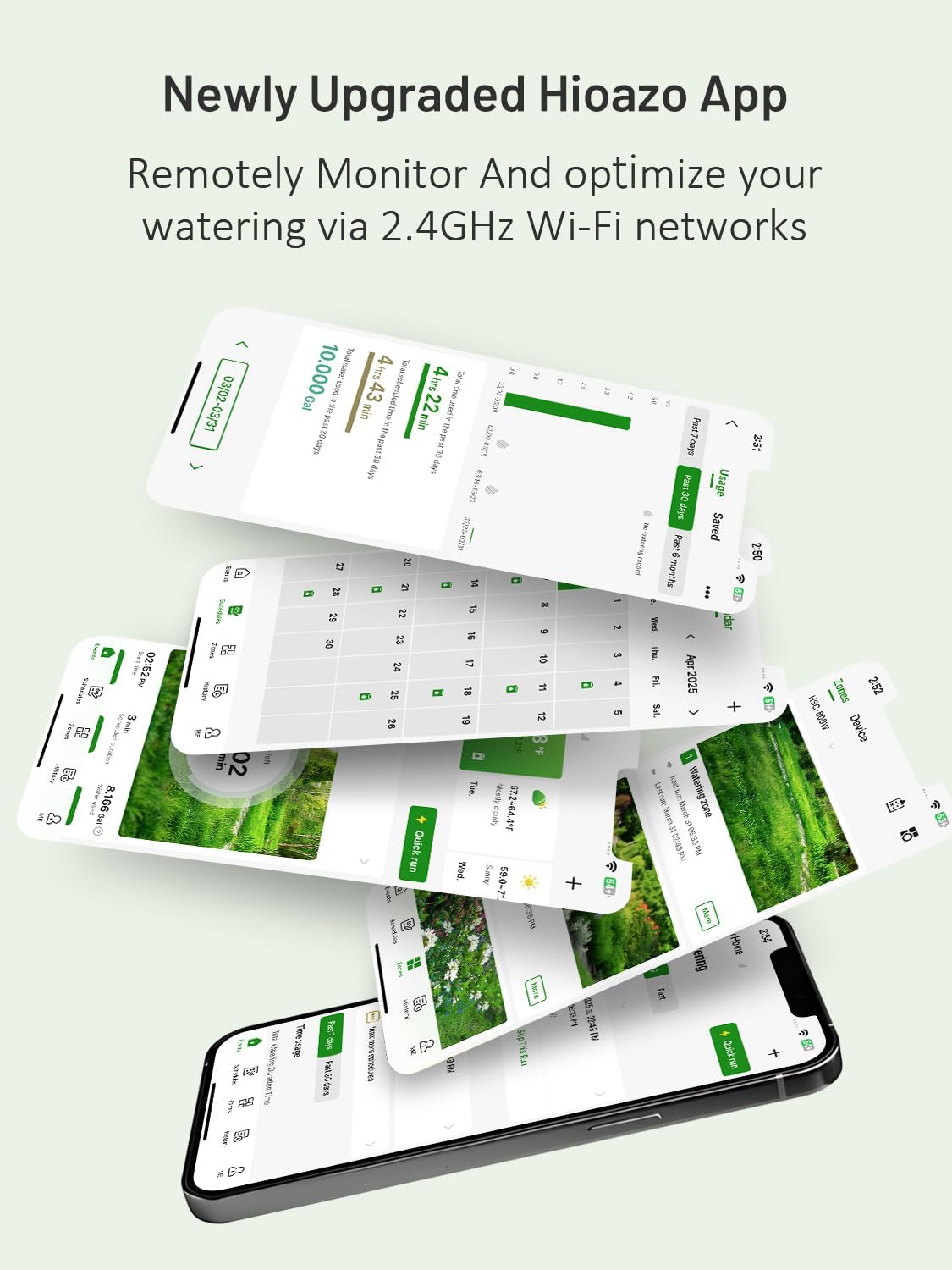 HiOazo Smart Sprinkler Controller WiFi, 8 Zone Irrigation Controller Indoor with Automatic Weather-Based Watering (2025 New Version)