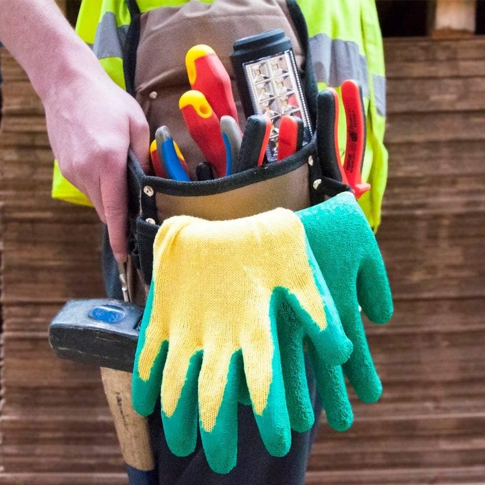 Nozzy Gardening Gloves for Men Women - 3 Pairs Thorn Proof Gardening Gloves Work DIY Construction