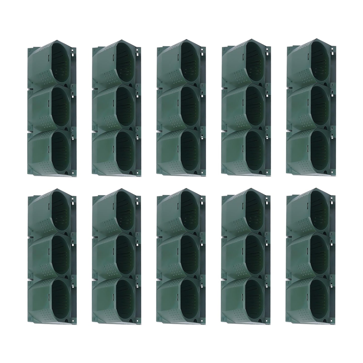 banborba Self Watering Wall Planter with 36 Pots, Wall Planters for Indoor Plants, Vertical Garden Planter, Wall Mounted Plastic Plant Grow Pots for Fruits Vegetables Flowers Herbs (Green)