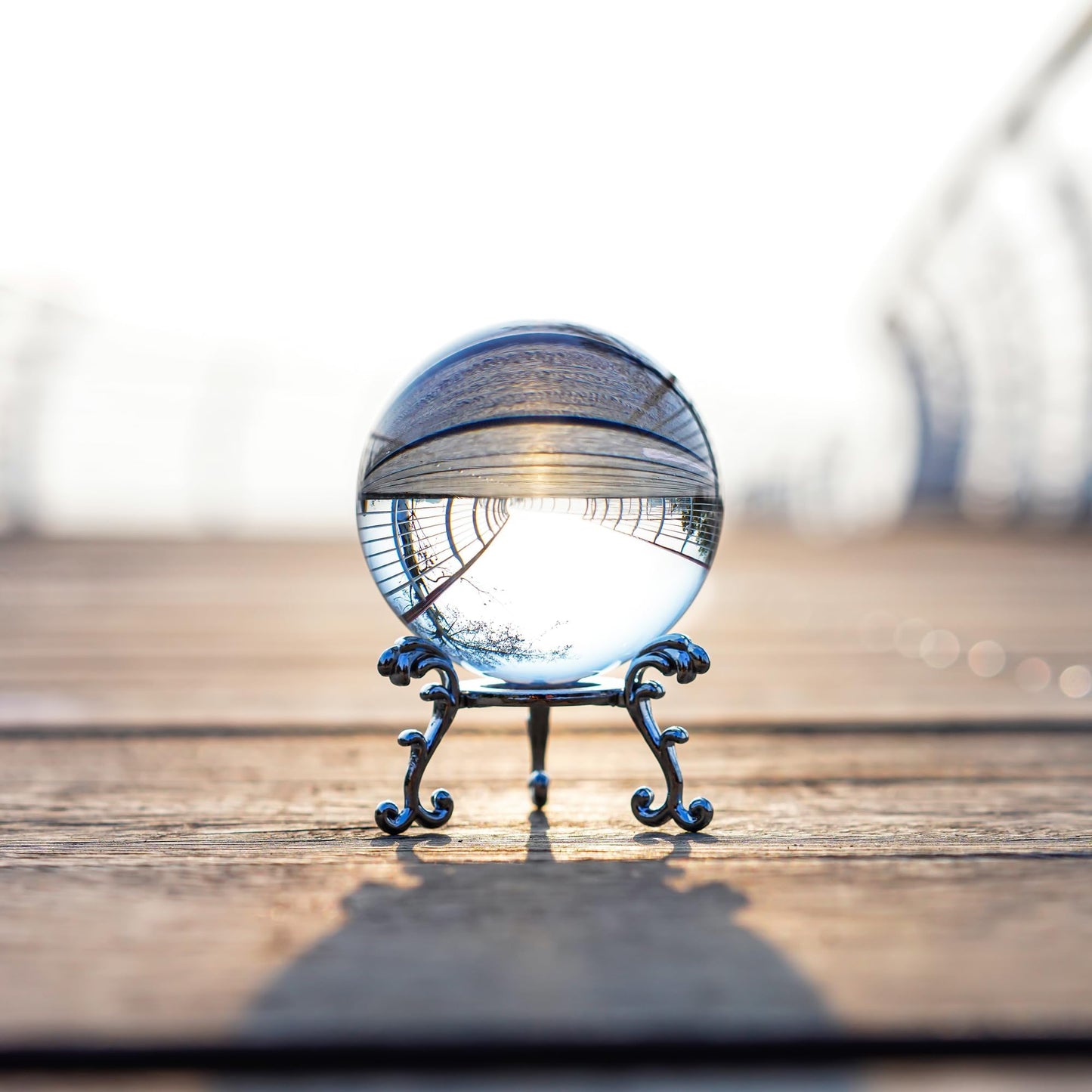 60mm Clear Crystal Ball with Stand Handcrafted Photography Prop for Magical Shots Elegant Home & Party Decor Gift for Women