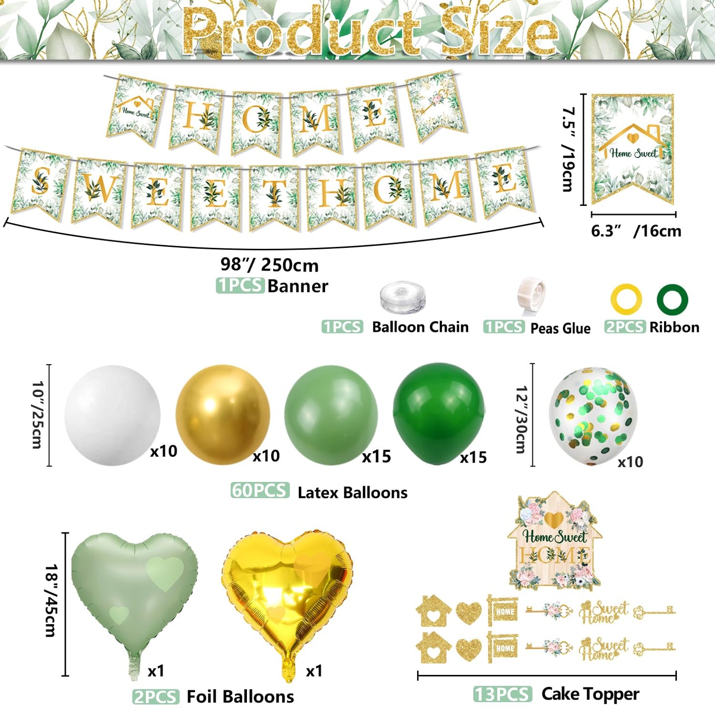241 Pieces Housewarming Party Decorations - Including House Party Plates, Napkins, Cups, Balloons, Birthday Banner, Cake Topper and Tablecloth for Welcome Home New Home Decoration Supplies