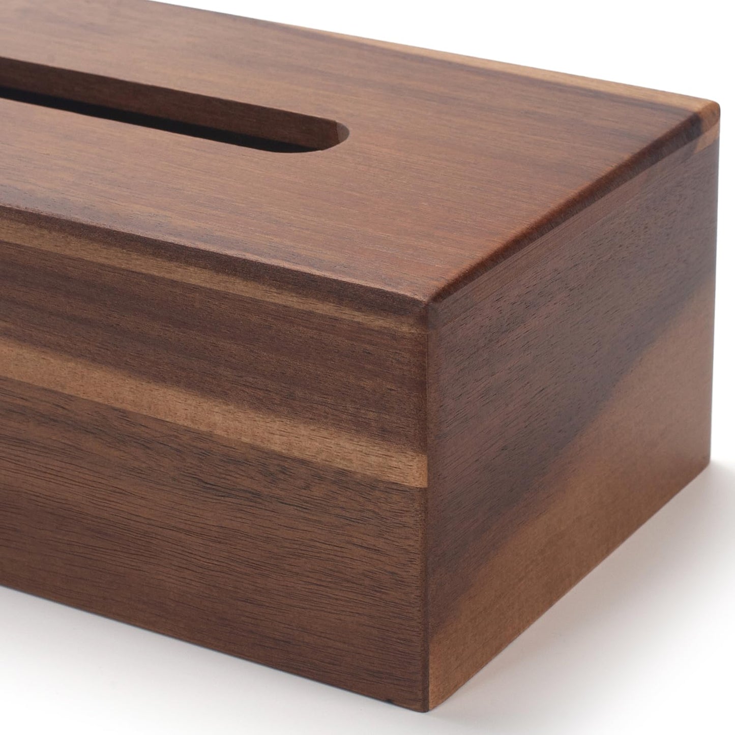 Tissue Box Cover Rectangle, Wood Tissue Box Holder, Wooden Facial Paper Holder for Bathroom, Bedroom, Dinner Table, Office (1 Pack, 9.8 x 5.5 x 3.7 inch)