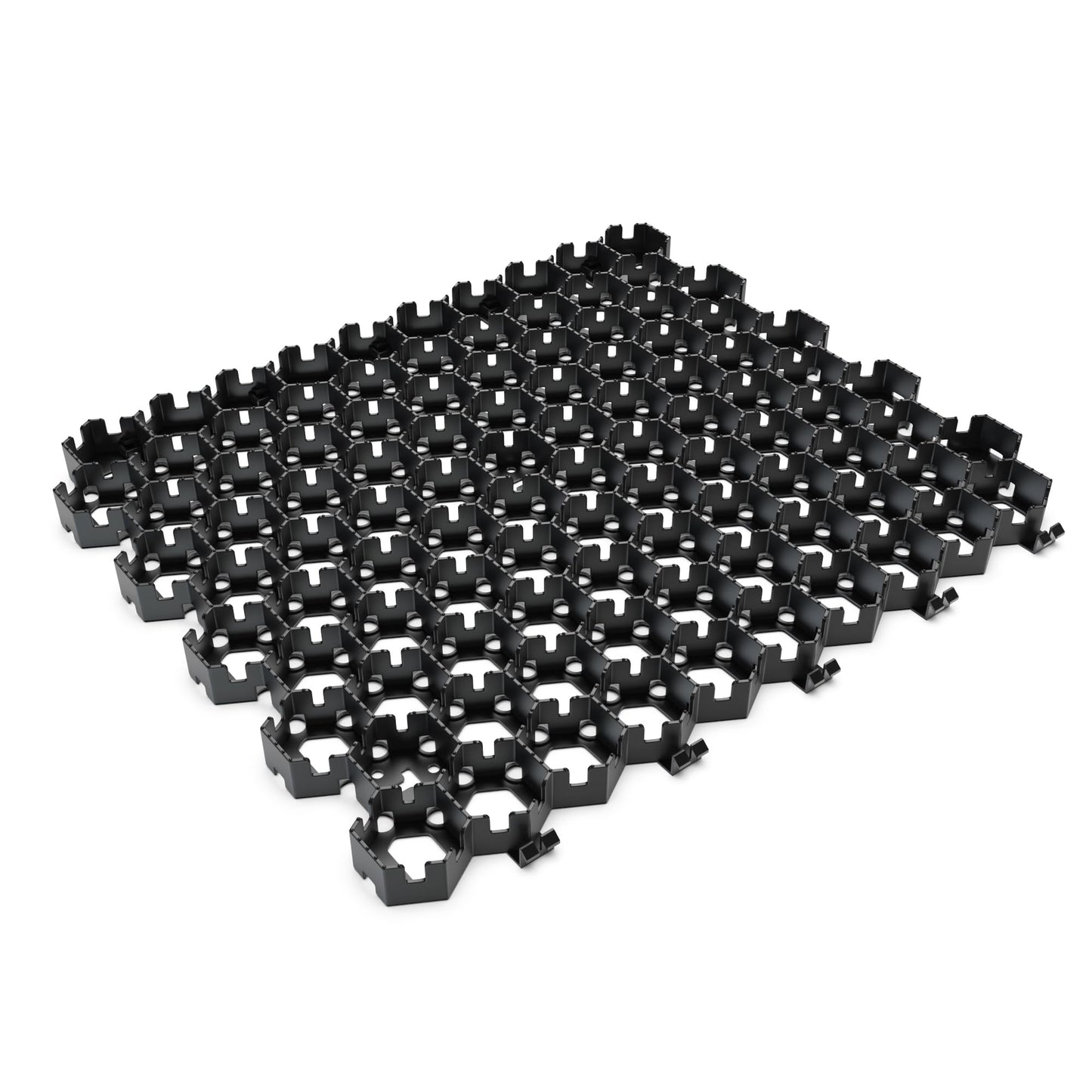 Vodaland Permeable HexPave System - Grass & Gravel Pavers - 100% Recycled PPE Plastic, Handles 27,000 lbs, 1" Depth, 65 s.f / 22 Units
