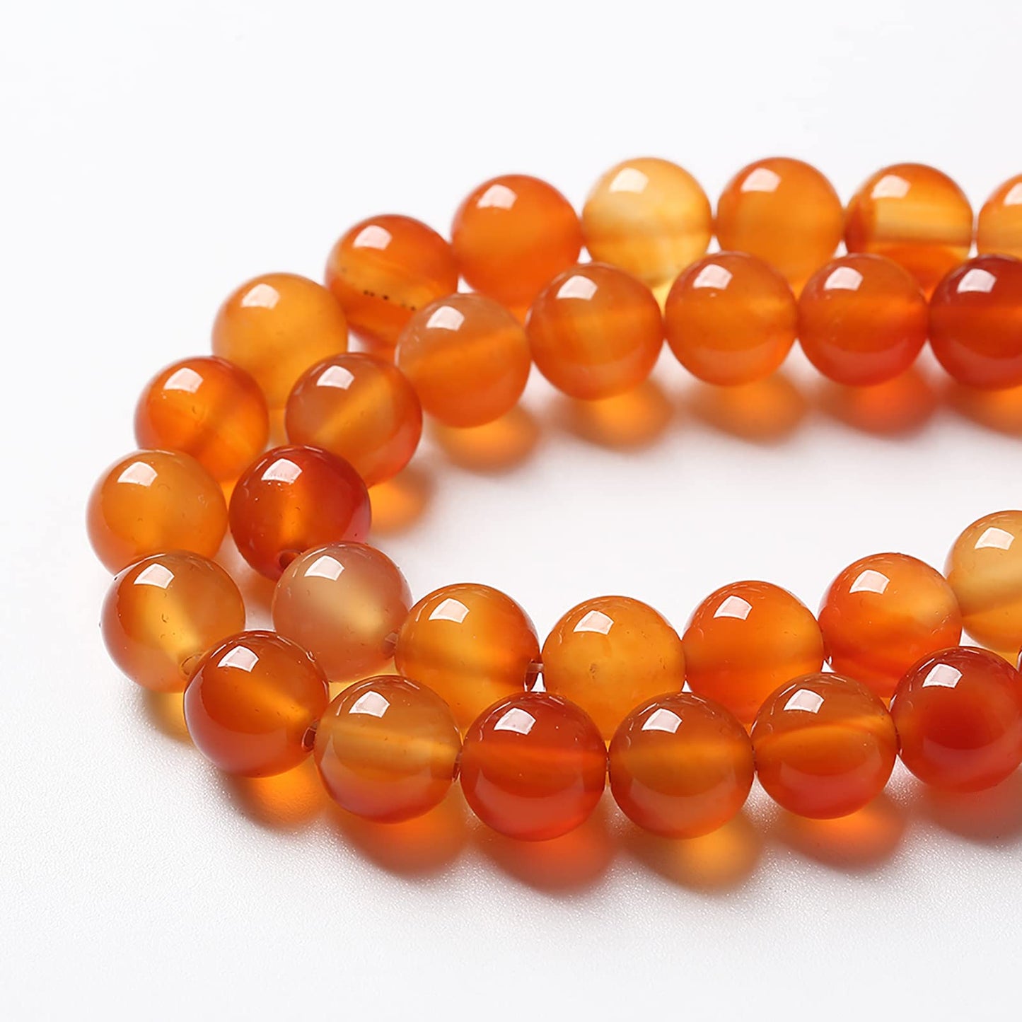 90pcs 4mm Natural Gradient Red Agate Gemstone Beads Round Loose Spacer Beads for Jewelry Making DIY Bracelets Necklaces 15" (4mm, Red Agate)