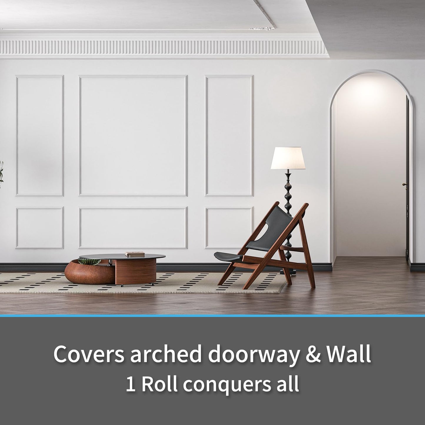 Art3d 30Ft Flexible Peel and Stick Crown Molding Trim, Self-Adhesive Panel Moulding Décor Lines for Wall Door Cabinet Frame, Mirror Window Borders & Home DIY, White