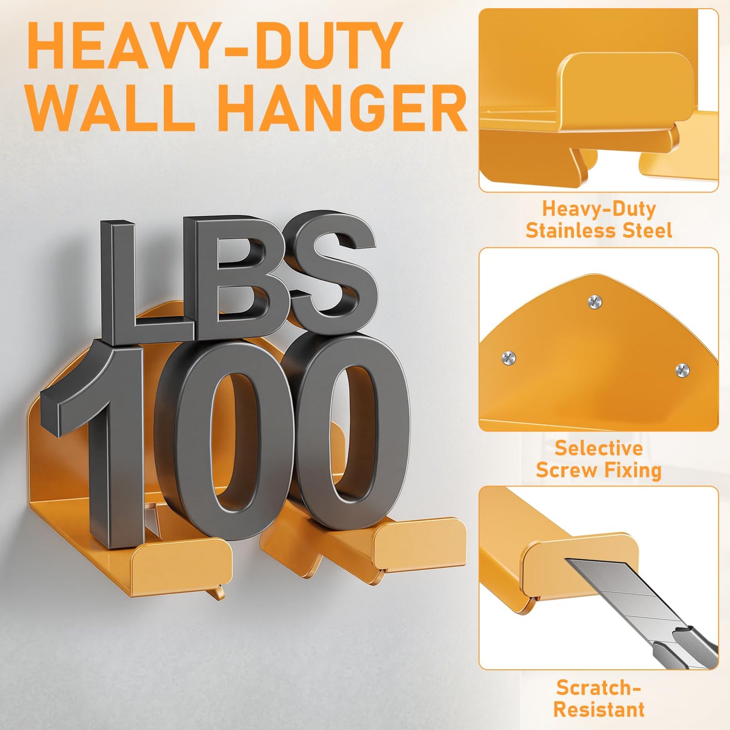 Liantaul Upgraded Garage Organizer Trimmer Rack, Heavy Duty Power Tool Hanger Weed Whackers Holder Wall Mounted for d-ewalt String Trimmer, Battery Powered 1 Pack