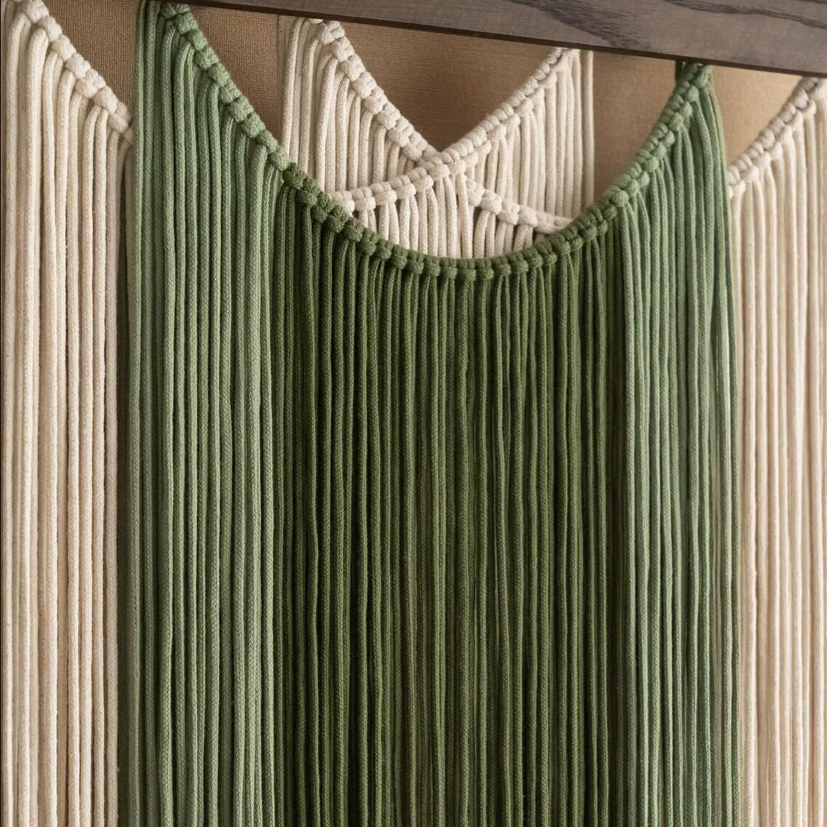 M MANUAL Macrame Wall Hanging 15.7x47.2Inch Fiber Handmade Macrame Wall Hanging Bohemian Yarn Tapestry Living Room Bedroom Modern Home Decor For Boho Home Decoration (A)