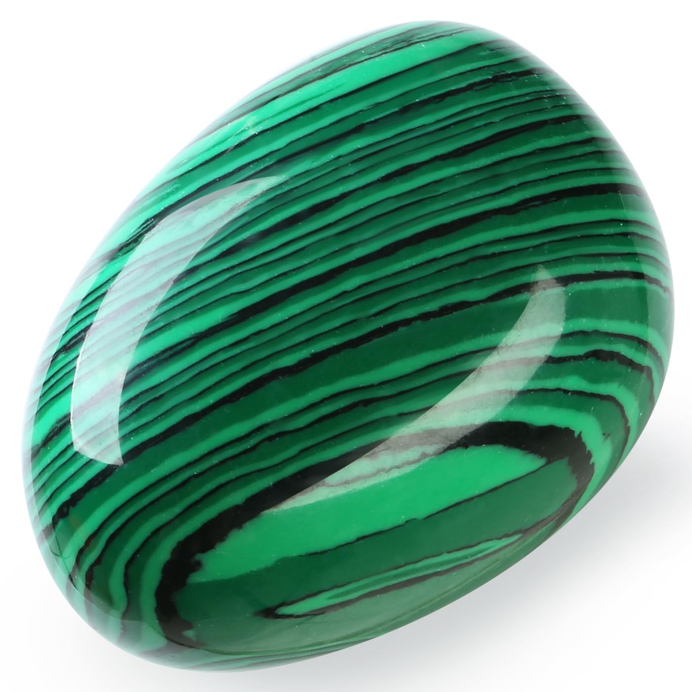 MAIBAOTA 1.6-2.0" Malachite Crystals Large Malachite Stone Reiki Natural Tumbled Polished Stones for Energy Witchcraft Therapy Meditation DIY Crystals for Protection