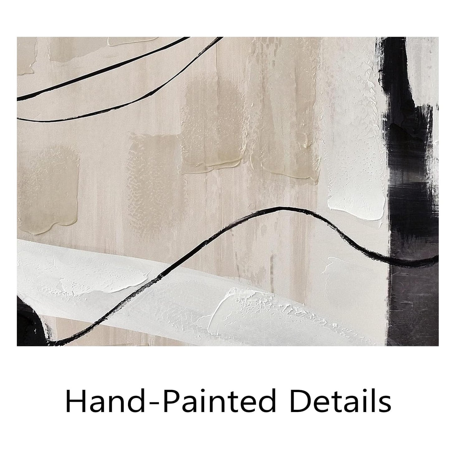 Creoate Abstract Canvas Wall Art, Hand Painted Textured Painting Artwork for Living room, Bedroom 31.5x47.2 Inch
