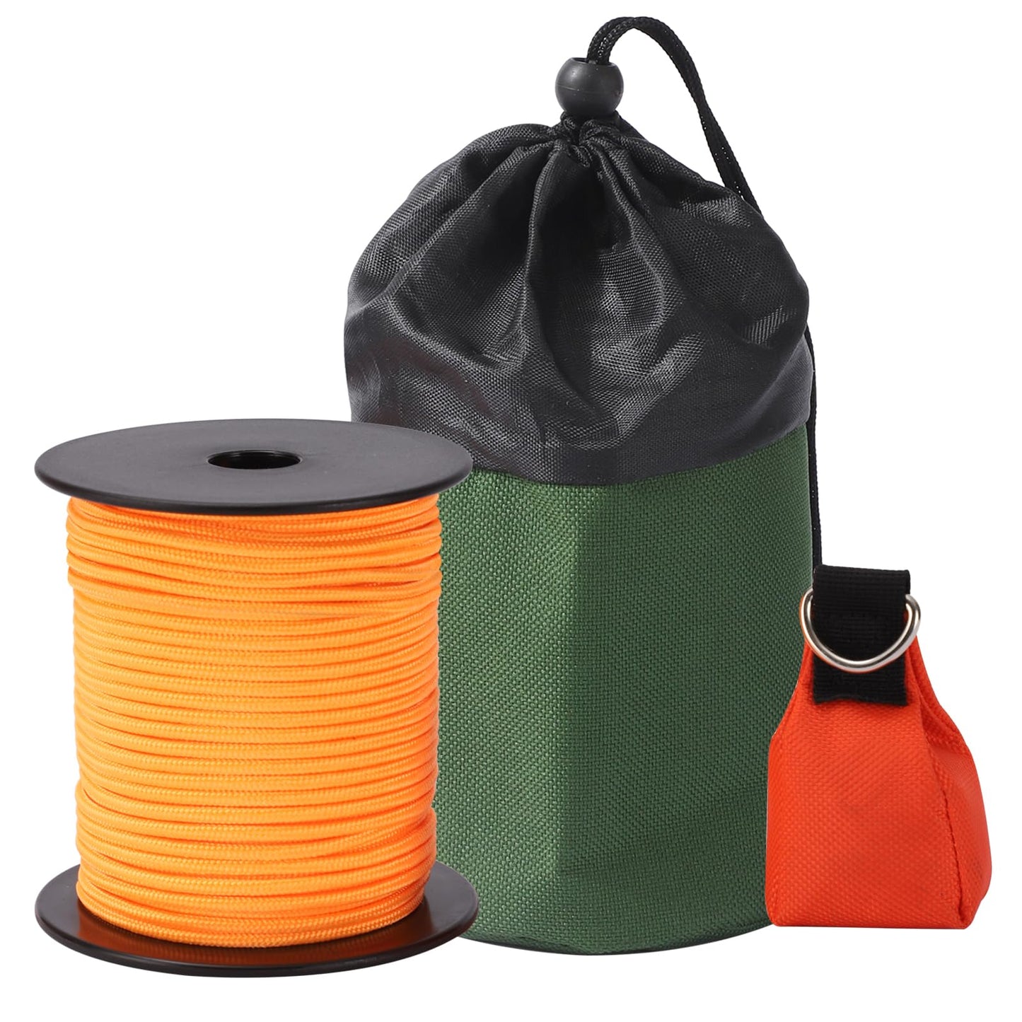 SENSILIN Arborist Throw Line Kit, Arborist Throw Weight and Line Kit, 164’ Ultra Slick Polyester Rope and 14Oz Throw Bag, Arborist Equipment Suitable for High Limb Throwing