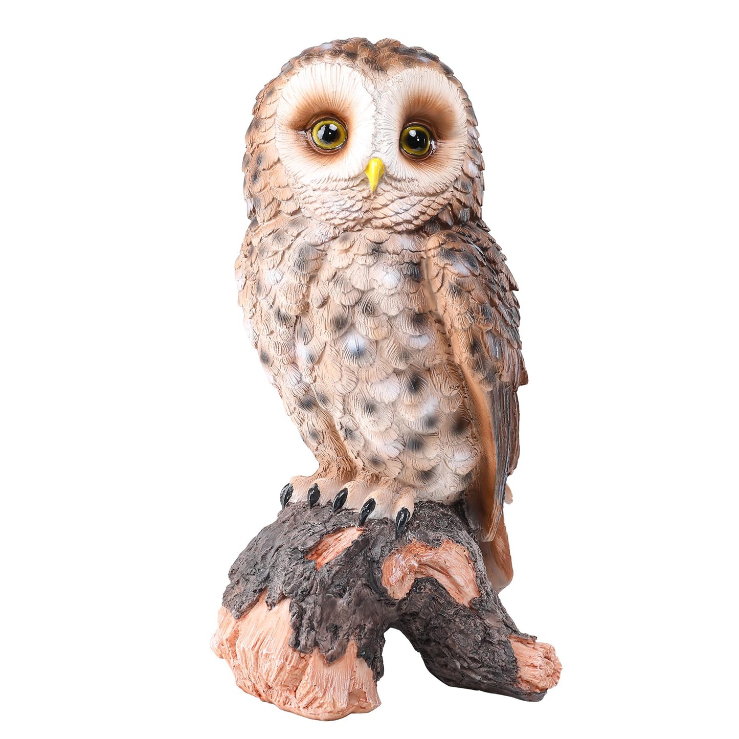 WONDER GARDEN Owl Statue Decor, Outdoor Resin Owl Figurine Sculpture for Home Outside Porch Patio Lawn Yard Decorations or Housewarming Gifts