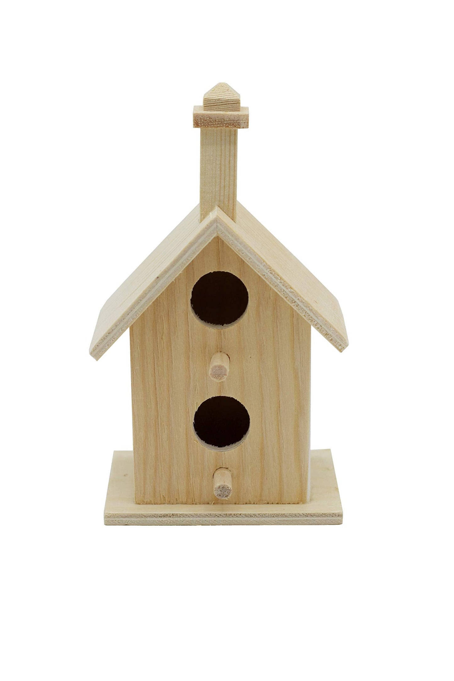 Creative Hobbies® Mini 4 Inch Tall Birdhouse - Set of 4 Styles, Small Unfinished Wood Ready to Paint or Decorate