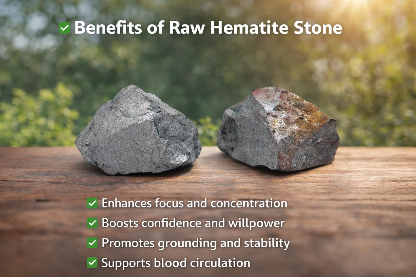 Healing Crystal Stones, 1.25-2.0" Large Reiki Healing Gemstones Natural Tumbled Polished Stones for Energy Witchcraft Therapy Meditation Pack 2 (Hematite)