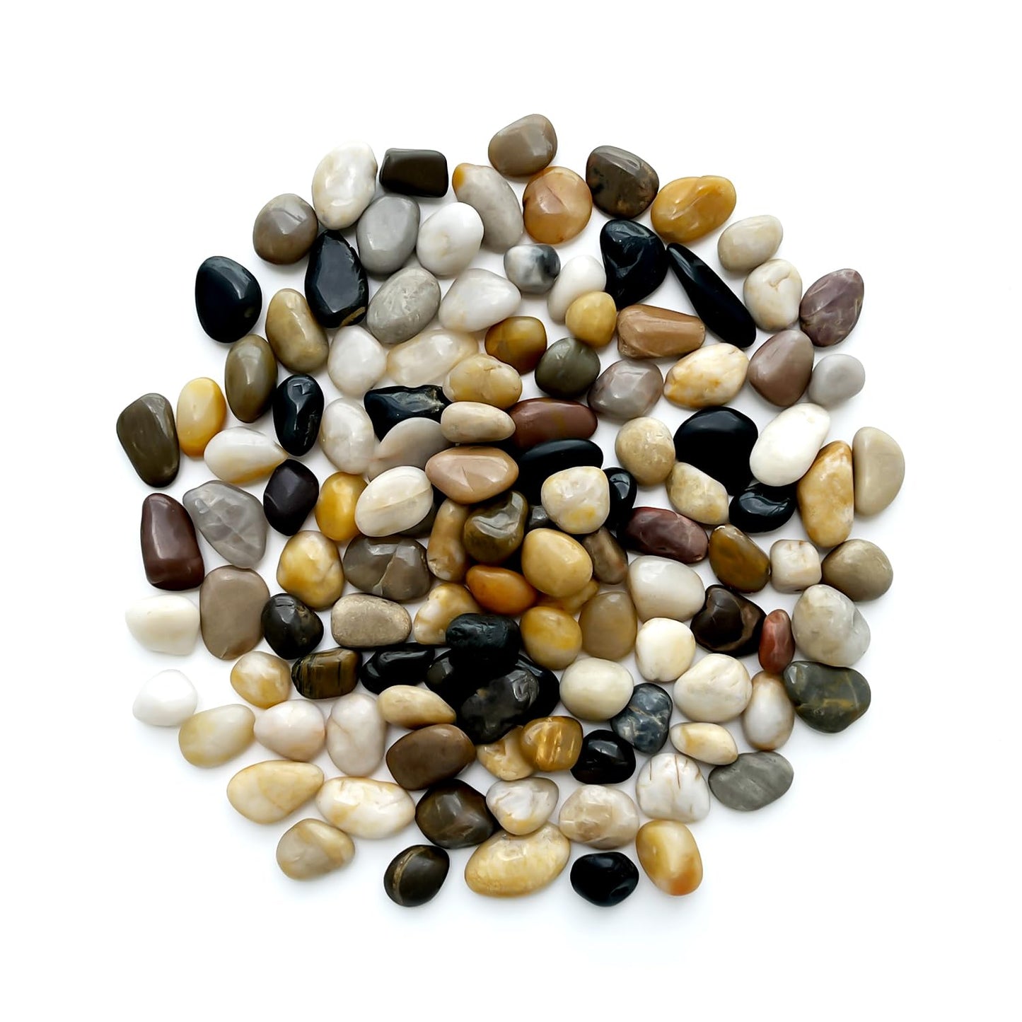 River Rocks 10 Lbs,0.4-1.2 Inch Pebbles for Indoor Plants, High Polished Stones for Garden Landscaping, Smooth Gravel Filler for Outdoor Plants, Succulents, Fish Tank and Vases