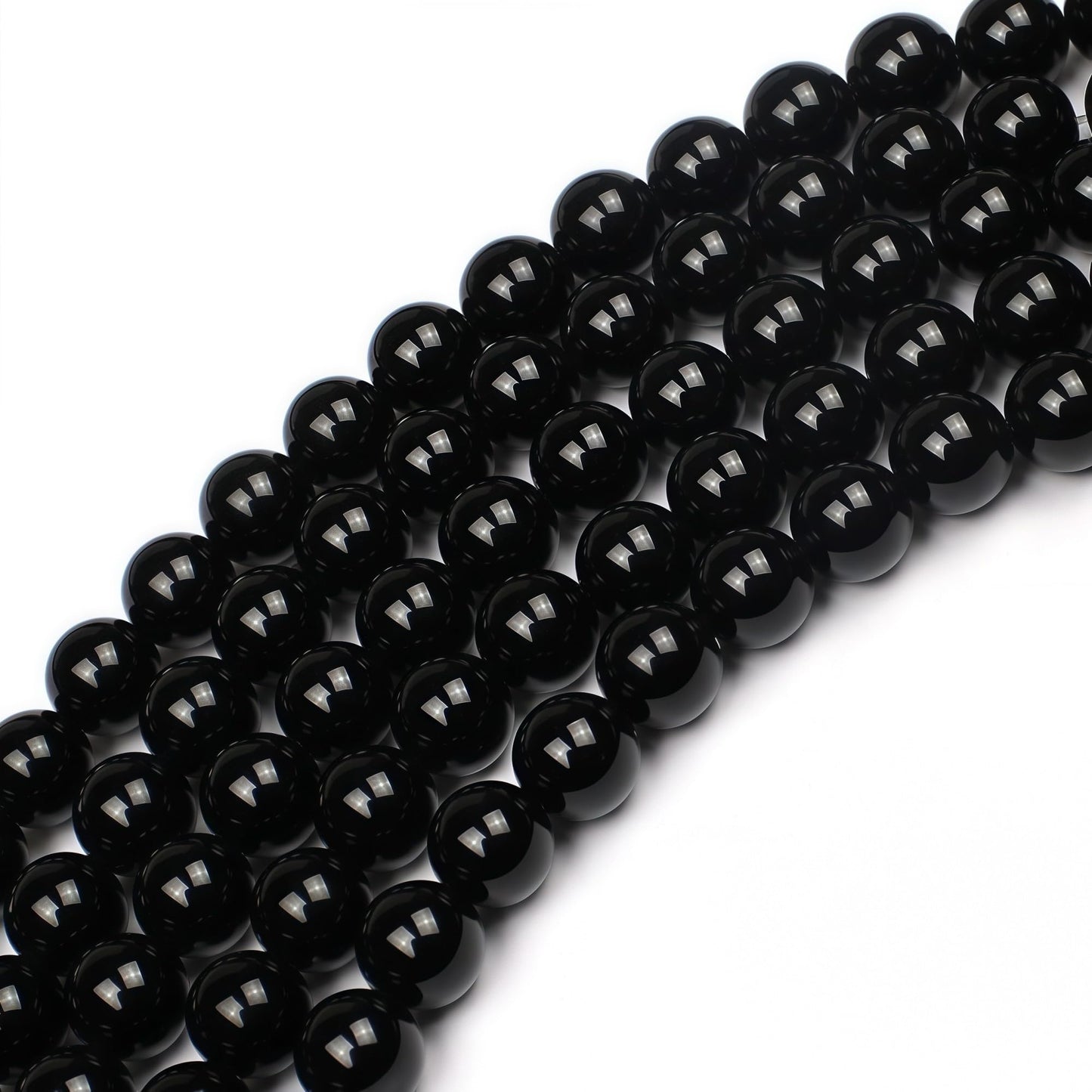 MJDCB Natural Stone Bead Black Onyx Gemstone Loose Beads for Jewelry Making Bracelet Necklace 6mm