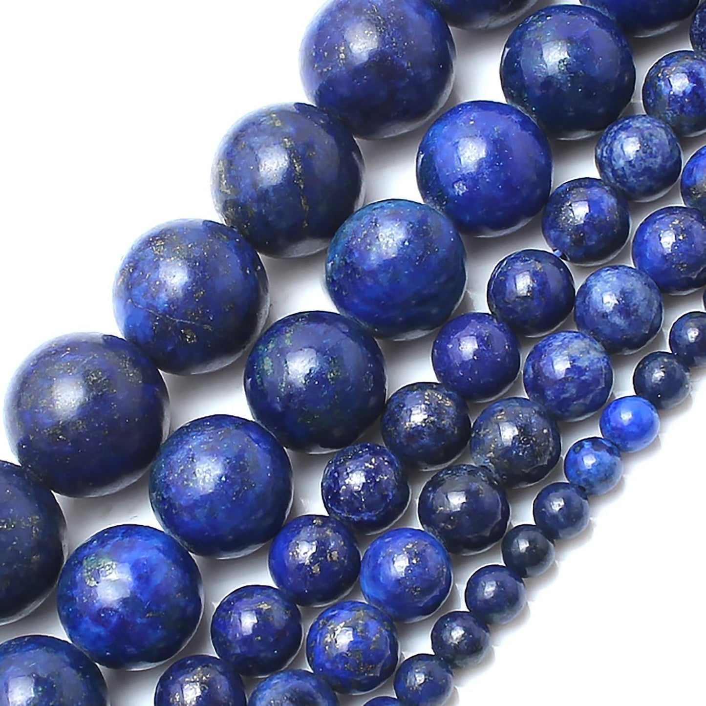 Yochus 45pcs Lapis Lazuli Beads，8mm Healing Power Natural Stone Round Loose Beads for Jewelry Making Earring Necklace DIY Crafts