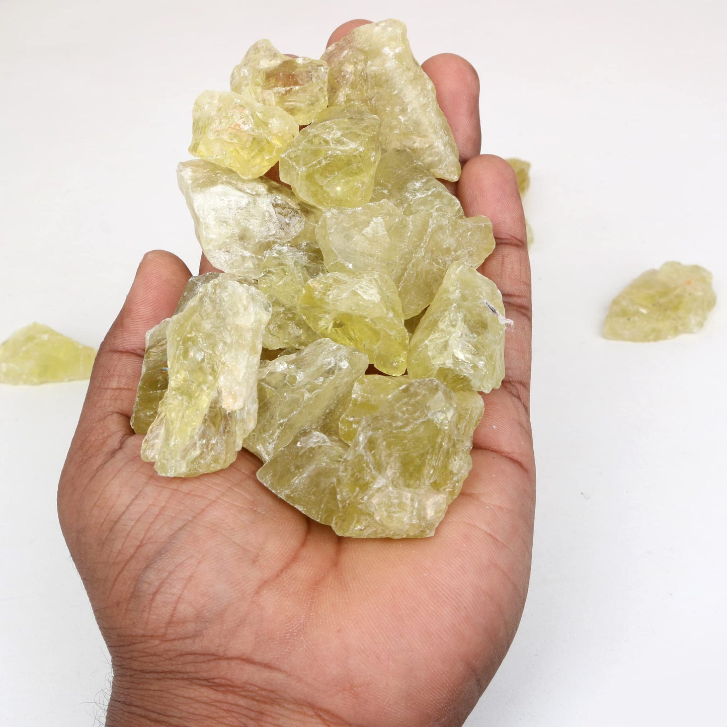 REAL-GEMS Natural Yellow Citrine 1lb Lot Raw Healing Crystals Rough Stones for Tumbling, Cabbing, Polishing, Wire Wrapping, Wicca & Reiki Crystal Healing, Mix Gemstones,7 Chakra (Yellow Citrine)