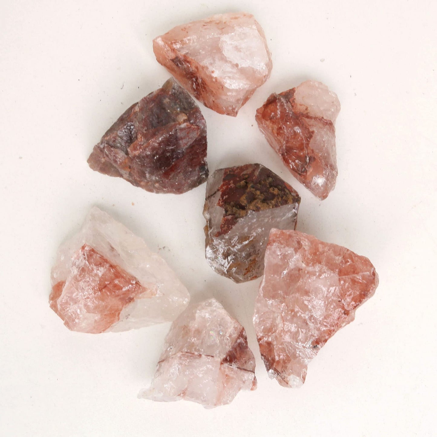 REAL-GEMS Natural Raw Healing Crystals Rough Stones for Tumbling, Cabbing, Polishing, Wire Wrapping, Wicca & Reiki Crystal Healing, Mix Gemstones,7 Chakra (Blood Quartz)