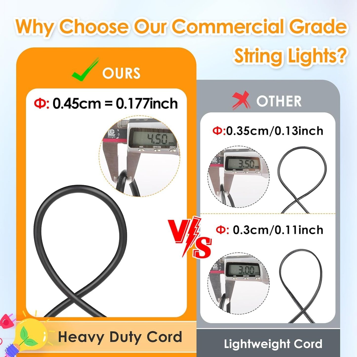 Mlambert 3 Color Outdoor LED Dimmable String Lights for Patio with Remote, Plug in 48FT Waterproof Shatterproof Edison Bulb Lights for Bistro Pergola