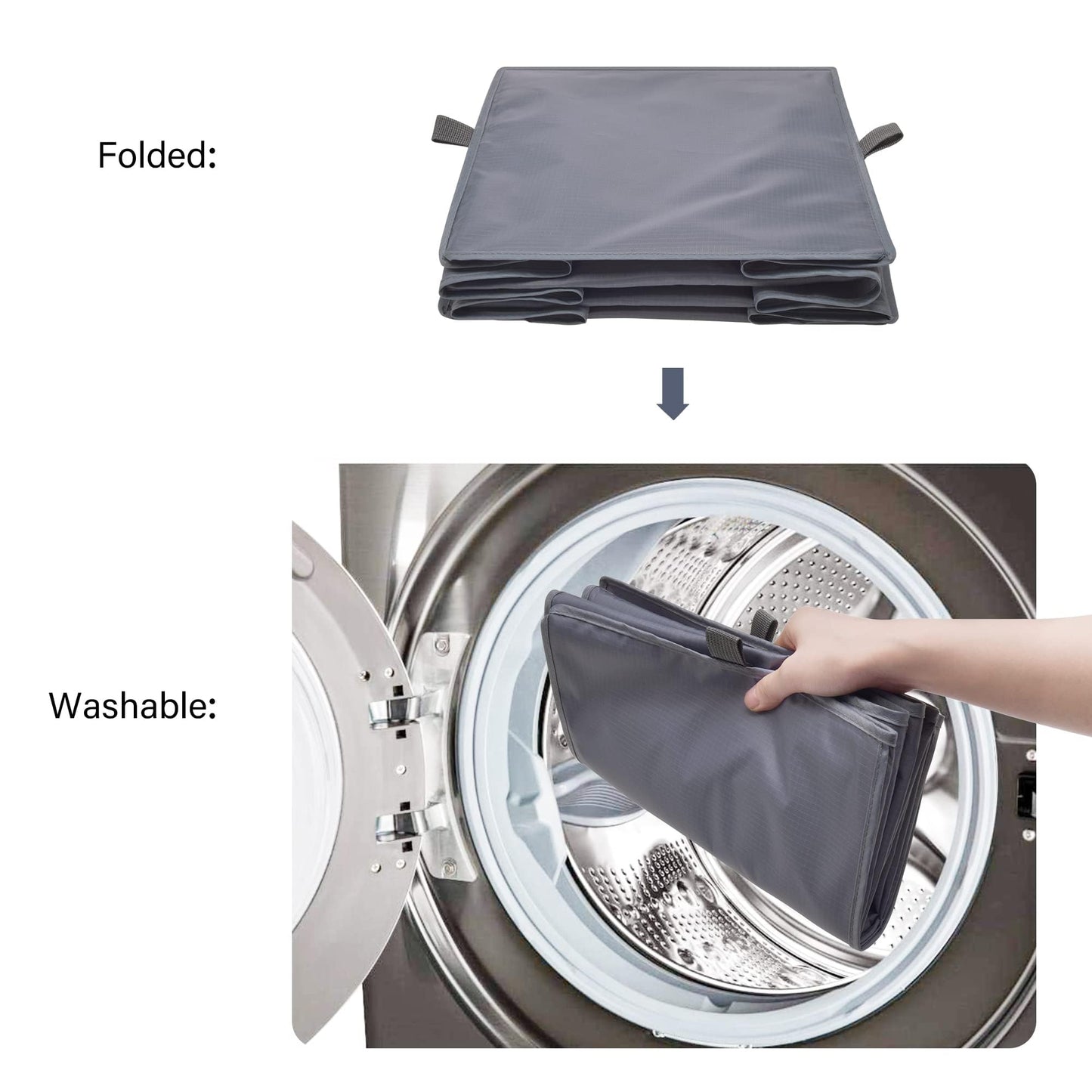 GRANNY SAYS 3-Shelf Hanging Closet Organizer and Storage, Collapsible Hanging Closet Shelves, Hanging Organizer for Closet & RV, Gray, 29 ½" H X 12" W X 12" D, 1-Pack