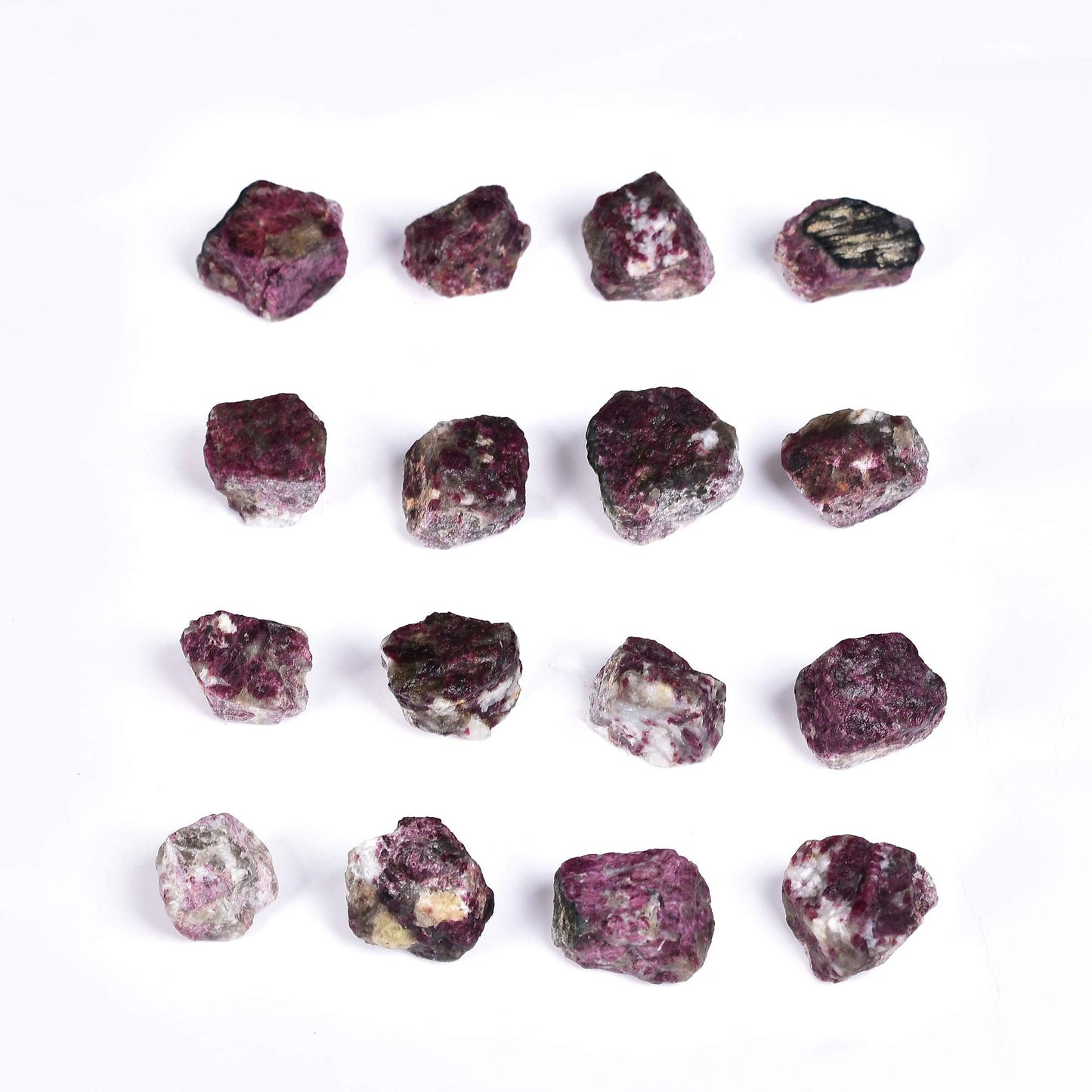 JIC Gem 12-16Pcs 0.7 Lbs irregular shape unpolished raw Madagascar natural Pink Tourmaline Quartz Crystals and Healing Stones,0.32KG Gemstone Crystal Bulk rough Stones