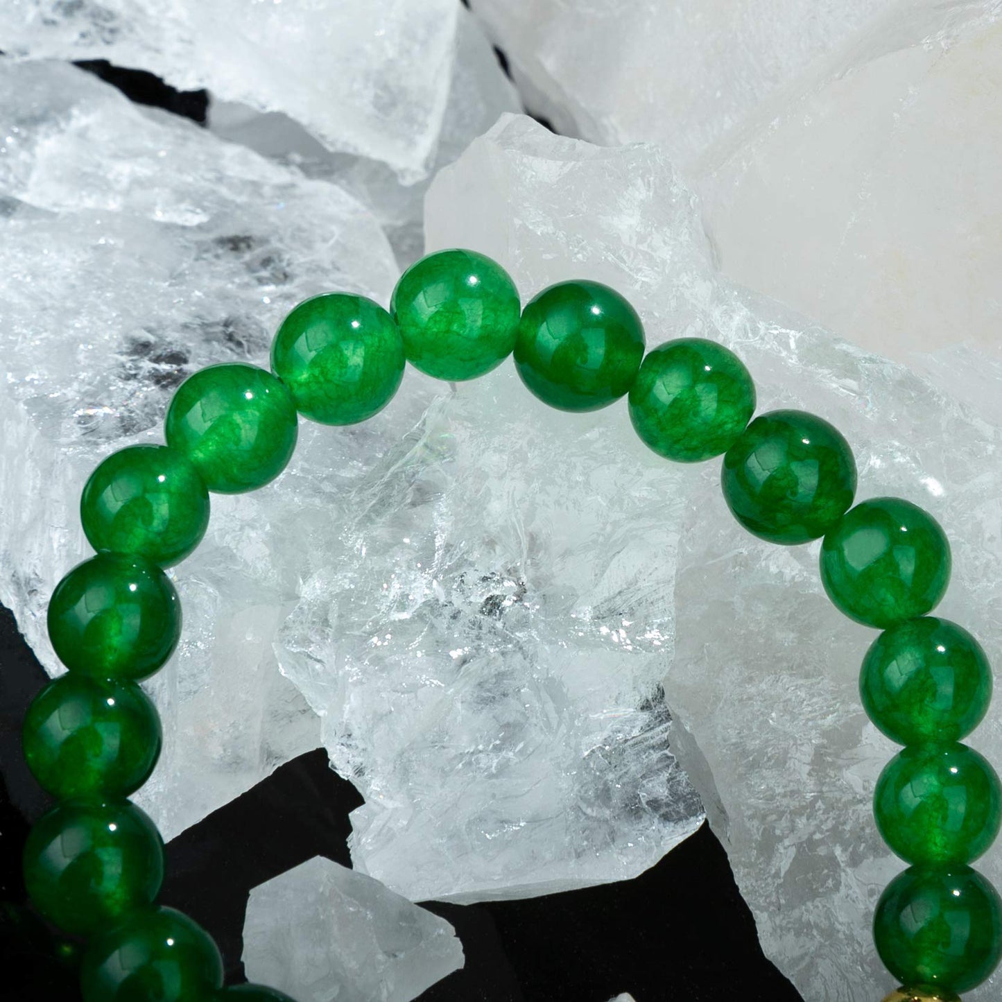 ZenBless Fengshui Porsperity Jade Bracelet Lucky Charm Feng Shui Black Obsidian Wealth Bracelet Gift for Men Women with Gold Plated Pi Xiu Pi Yao Attract Wealth Good Luck(Green)