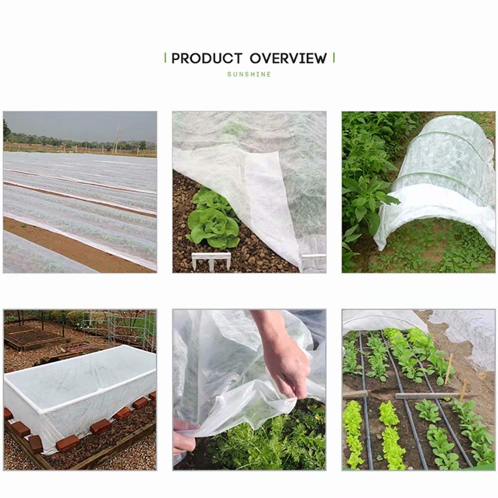 Agfabric Plant Covers Freeze Protection Frost Blankets for Plants 5'x25' 1.2oz Row Covers Outdoor Plant Covers for Winter Freeze Cloths for Plants Winter Frost Pests Protection,White