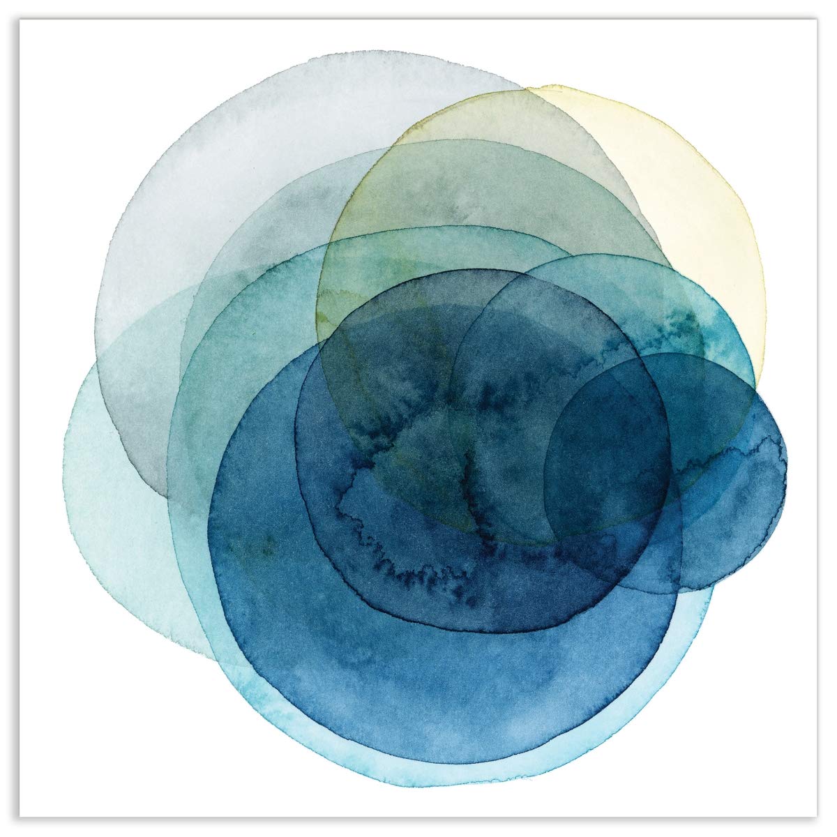 Empire Art Direct Evolving Planets I Frameless Free Floating Tempered Glass Panel Graphic Abstract Wall Art, 38" x 38" x 0.2", Ready to Hang