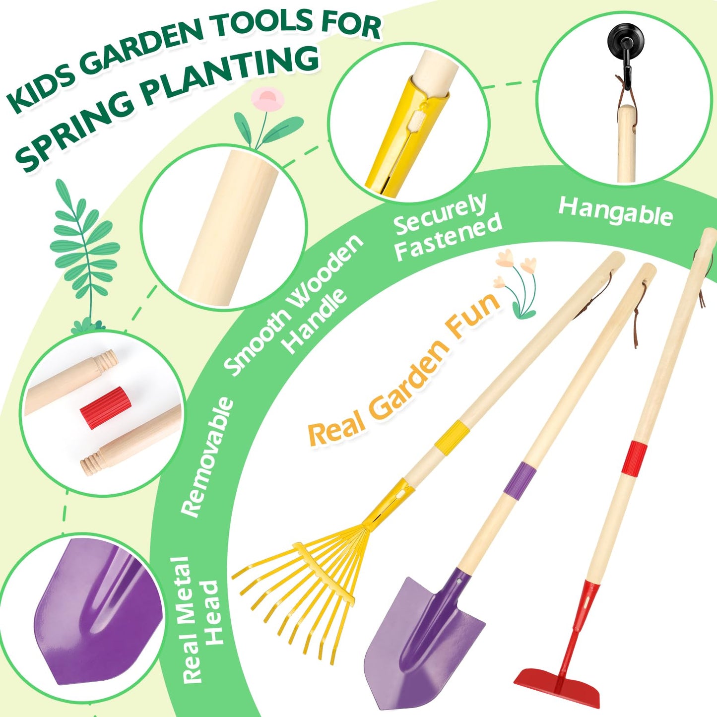 Kids Gardening Set, Outdoor Toys with Wheelbarrow and Kids Garden Tools, Toddler Gardening Set with Repotting mat, Gloves, Apron, Watering Can, Pretend Play Learning Toys for Kids Boys and Girls 3-8