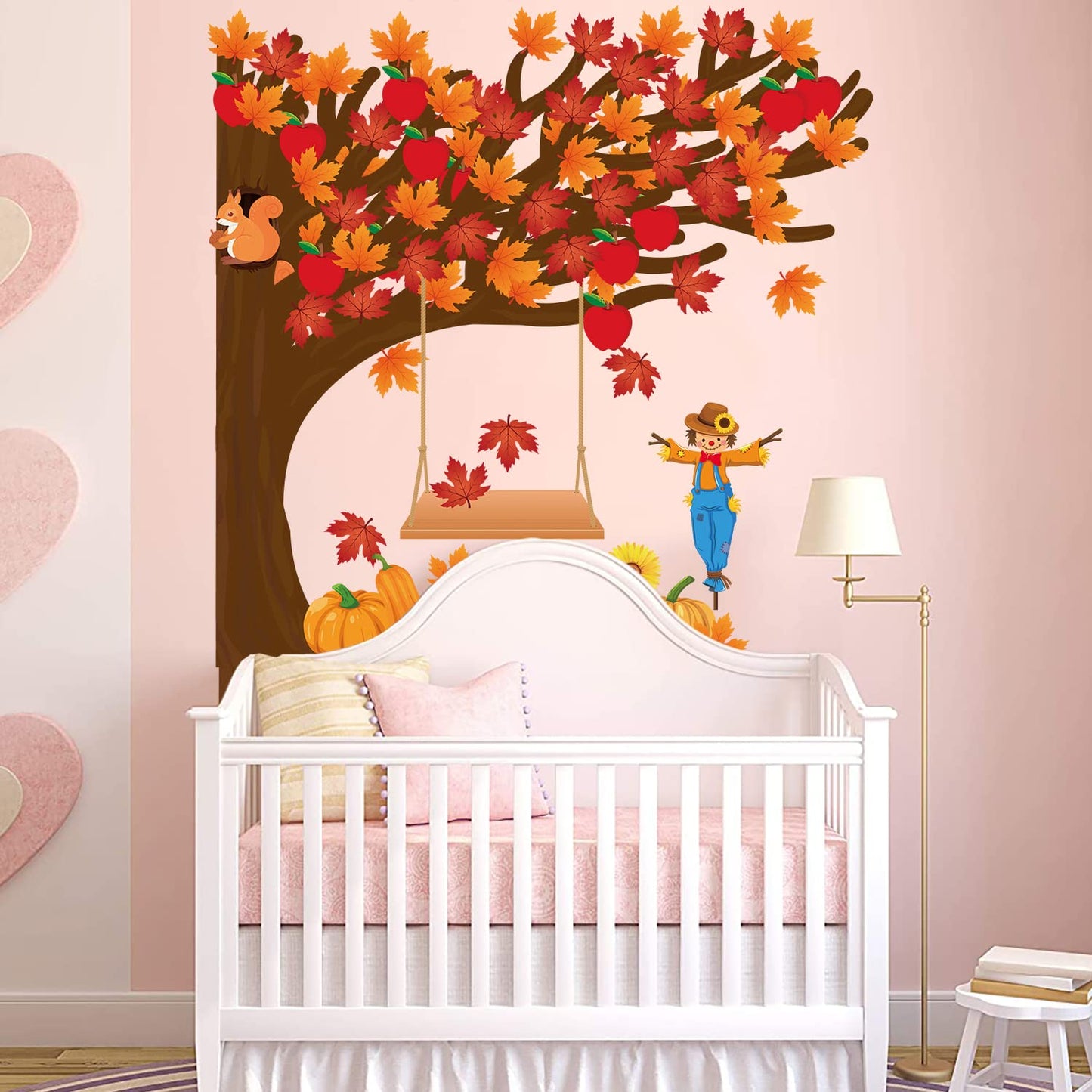 MALLMALL6 198Pcs Classroom Tree Bulletin Board Decor Seasonal Tree Summer Autumn Winter Spring Cutouts Border Set Four Seasons Chalkboard Wall Decorations for Kindergarten Elementary School Home