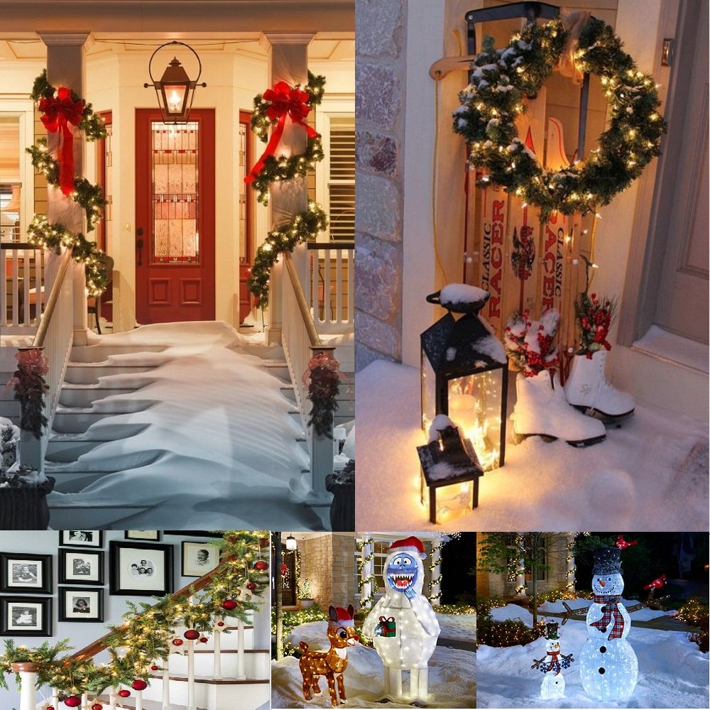 LOENDE Christmas Lights, Battery Operated String Lights 18ft 50 LED 8 Modes with Timer for Christmas Tree Wreath Party Home Indoor Outdoor Decor, Waterproof, Warm White, 2 Pack