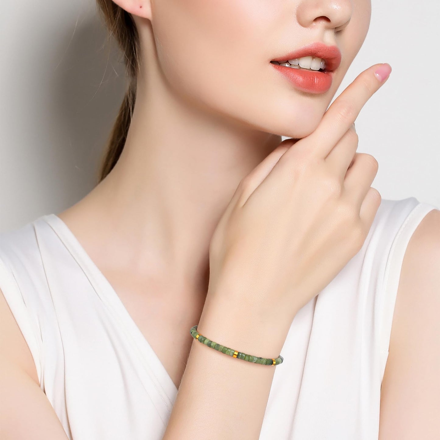 JoycuFF Bracelets for Women, Inspirational Gifts Bracelets for Women, Natural Stone Healing Bracelet, Get Well Gifts for Women Mom Daughter Wife Friend