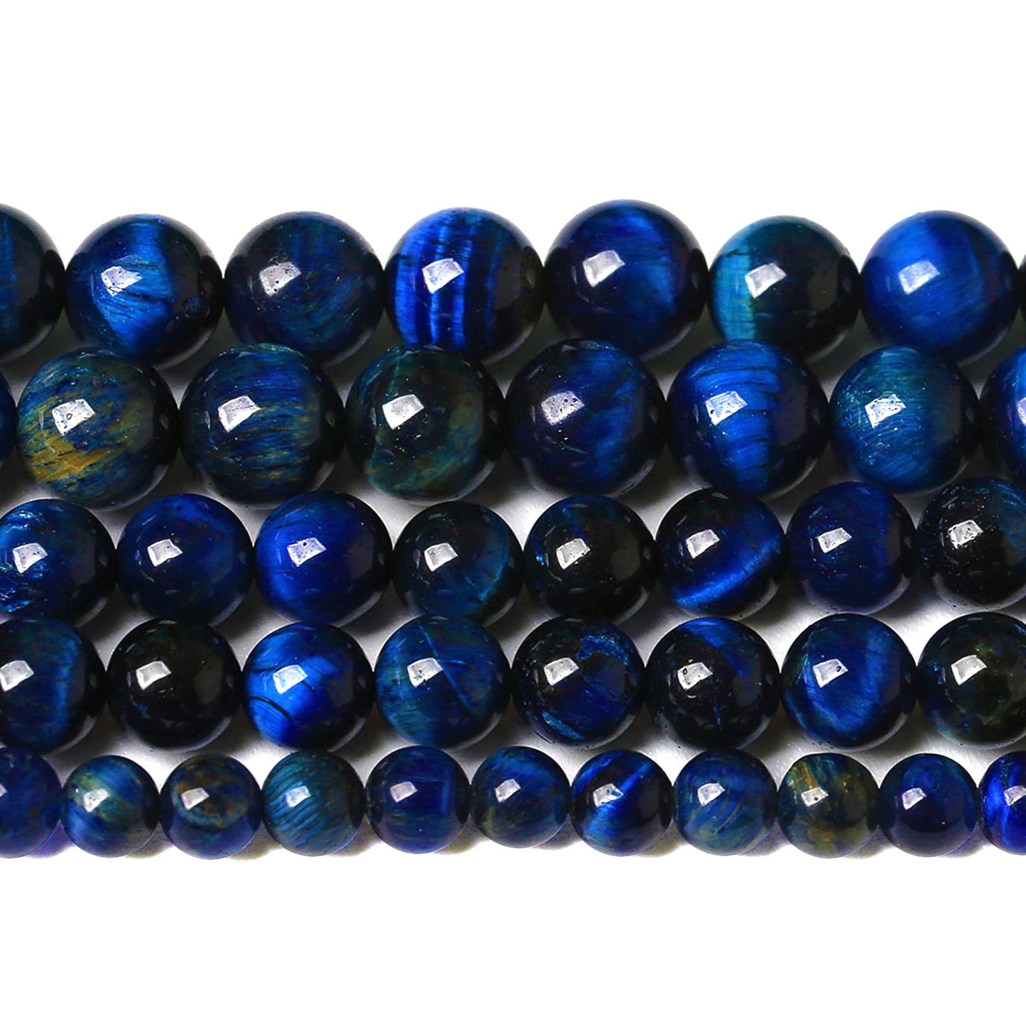 8MM 45PCS Natural Stone Multi Lapis Blue Tiger Eye Stone Beads for Jewelry Making DIY Bracelet