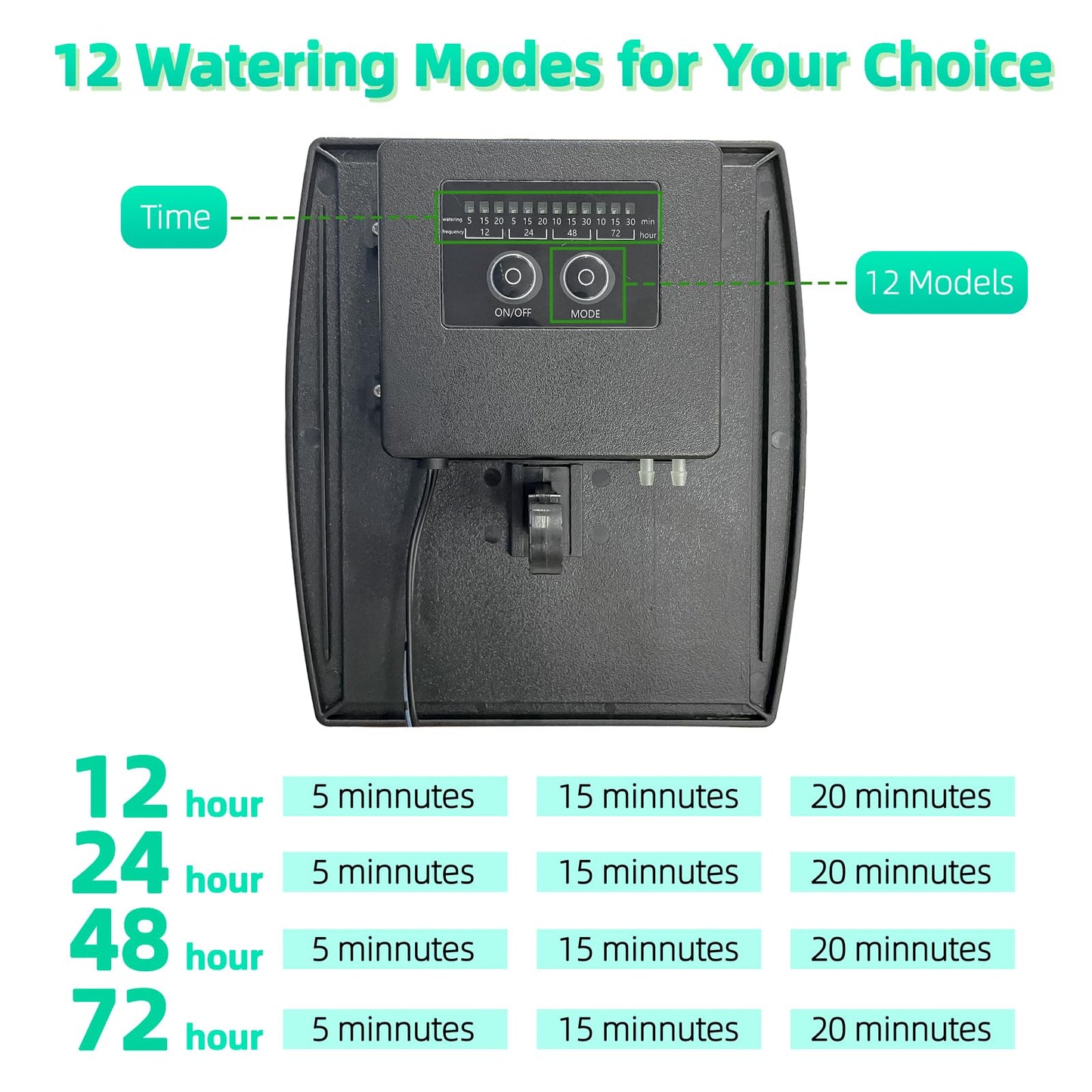 OHYEAHSPIN Solar Drip Irrigation System - Supports 20-30 Pots, 12 Timing Modes - Drip Irrigation Kit,Automatic Plant Garden Watering System for Outdoor Plants,Garden, and Potted Plants