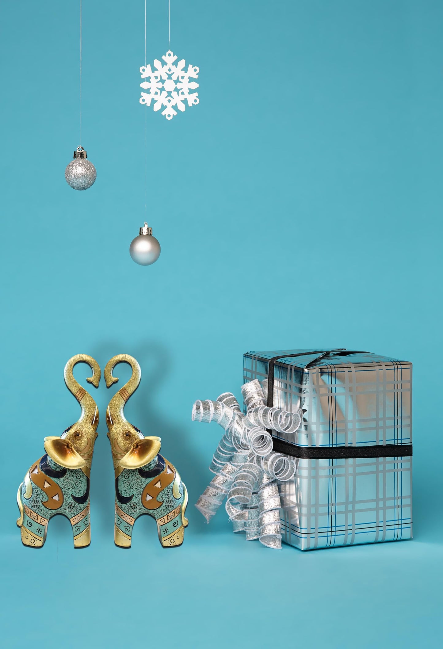 sugutee Good Luck Elephant Decor for Home, Large Gold Elephant Statue, Small Elephant Figurines and Statues (1 Pcs Small)