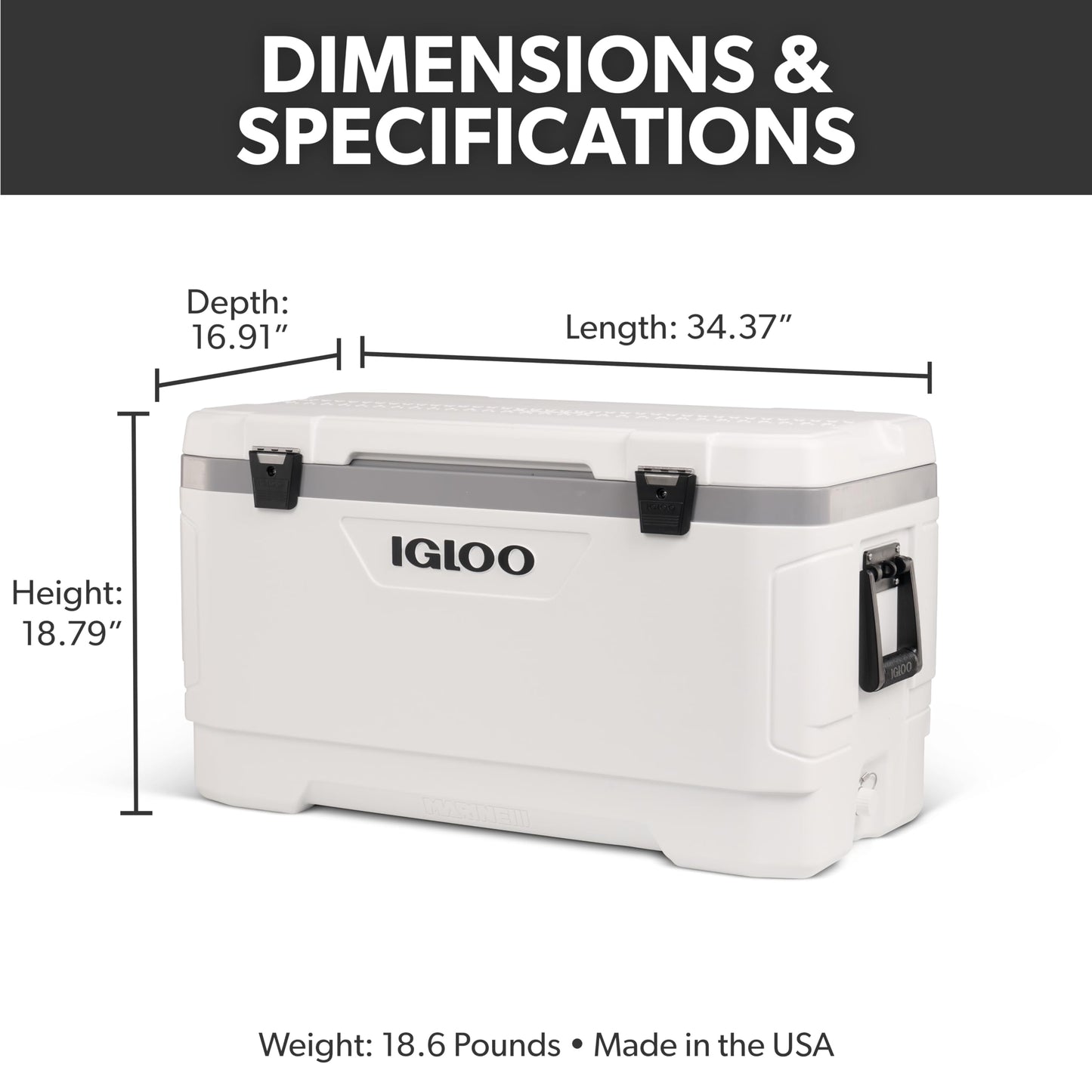 Igloo 100 QT Latitude Marine Ultra White Cooler